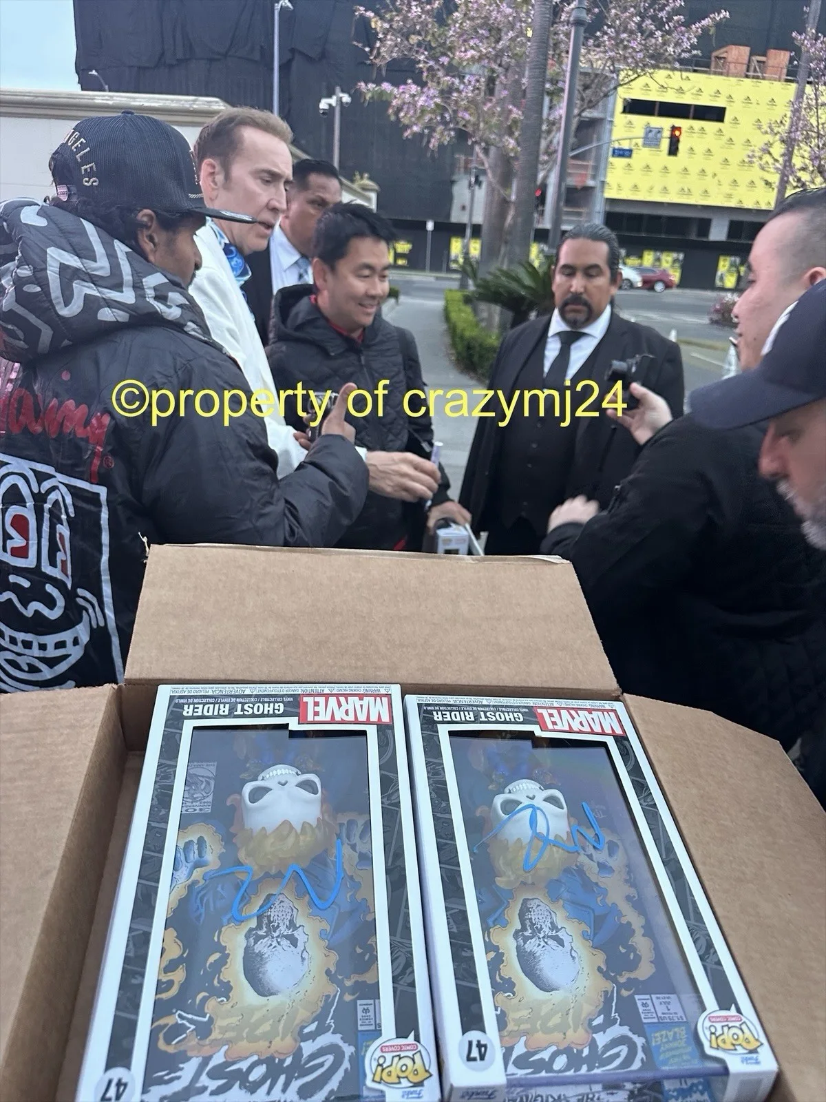 Nicolas Cage Signed Ghost Rider Funko Deluxe 47 Spider-Man Autograph Exact Proof, изображение 4