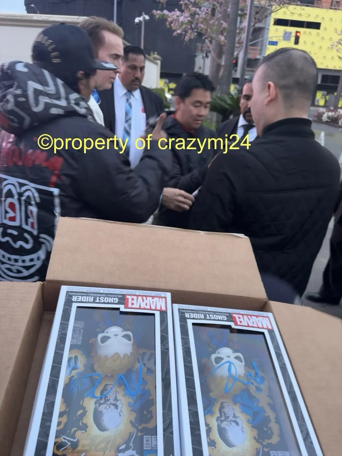 Nicolas Cage Signed Ghost Rider Funko Deluxe 47 Spider-Man Autograph Exact Proof, изображение 5