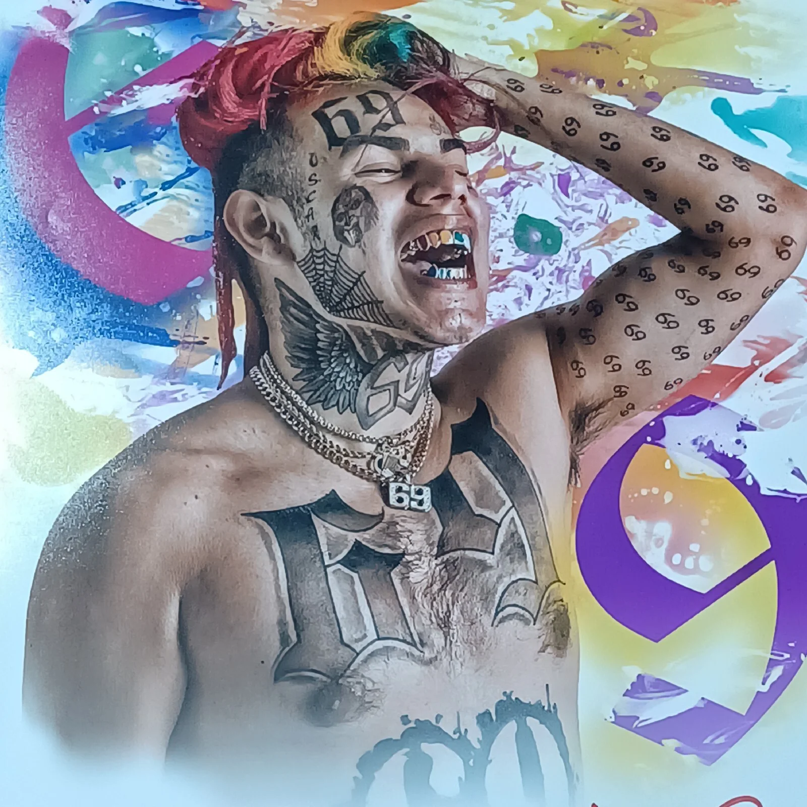 TEKASHI 6ix9ine TATTLE TALES SIGNED 16x20in PHOTO #1. Beckett. Pre-owned, изображение 3