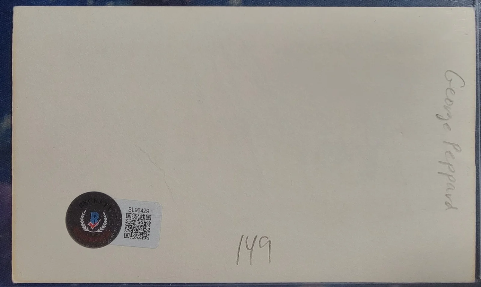 George Peppard — George Peppard Signed Index Card W/ Beckett BAS COA The A-Team Hannibal Smith, изображение 2