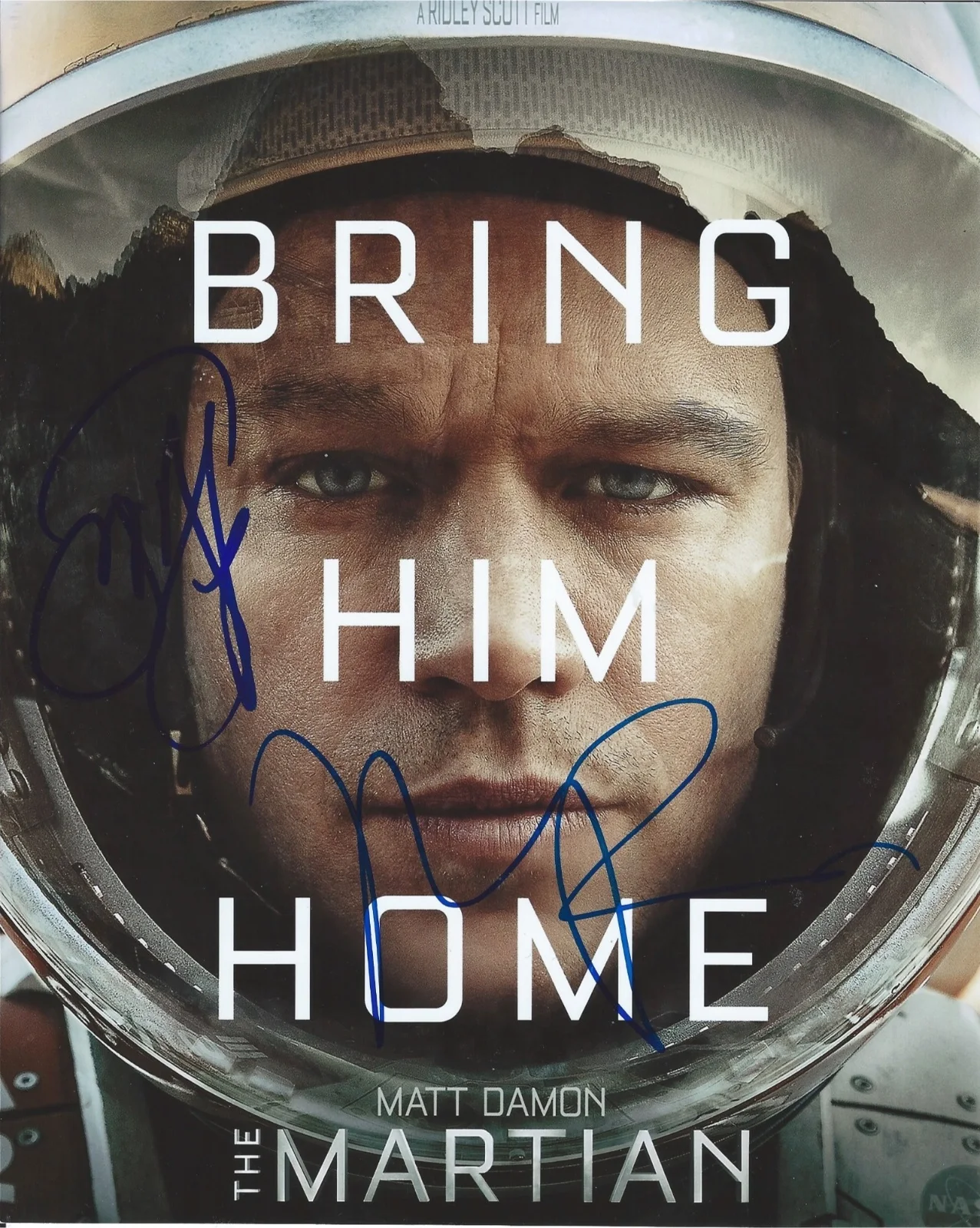 Jeff Daniels, Mackenzie Davis — Jeff Daniels & Mackenzie Davis signed Matt Damon' The Martian 8x10 Photo