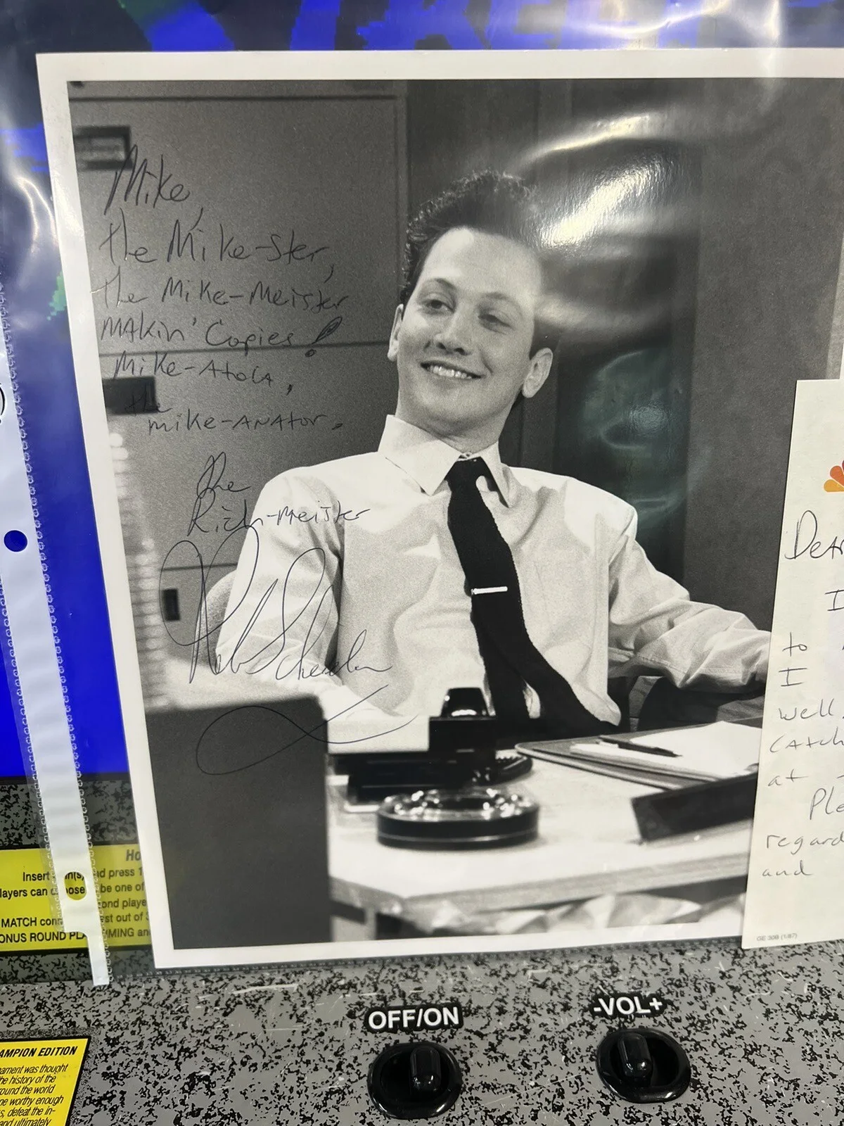 1991 NBC SNL Rob Schneider Signed Autographed 8x10 & Personal Note Rich-Meister, изображение 2