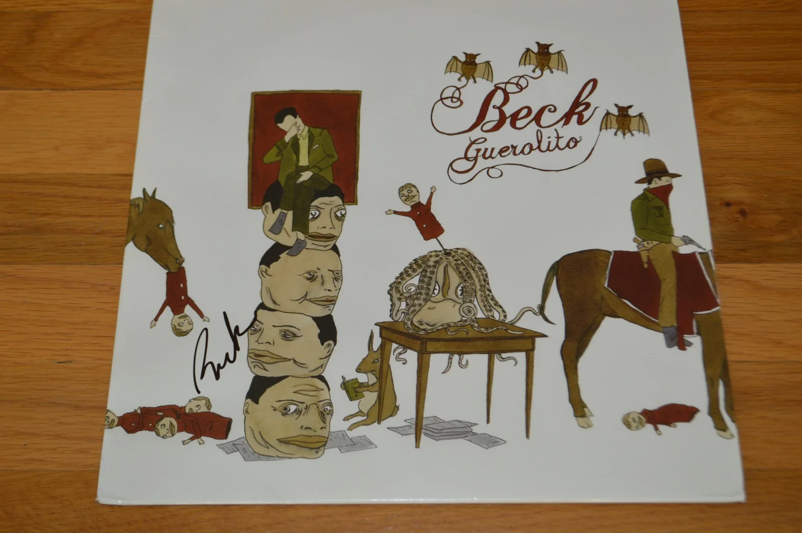 Beck Hansen Autographed "Guerolito" Vinyl Record LP Cover with JSA COA ~ BECK, image 3