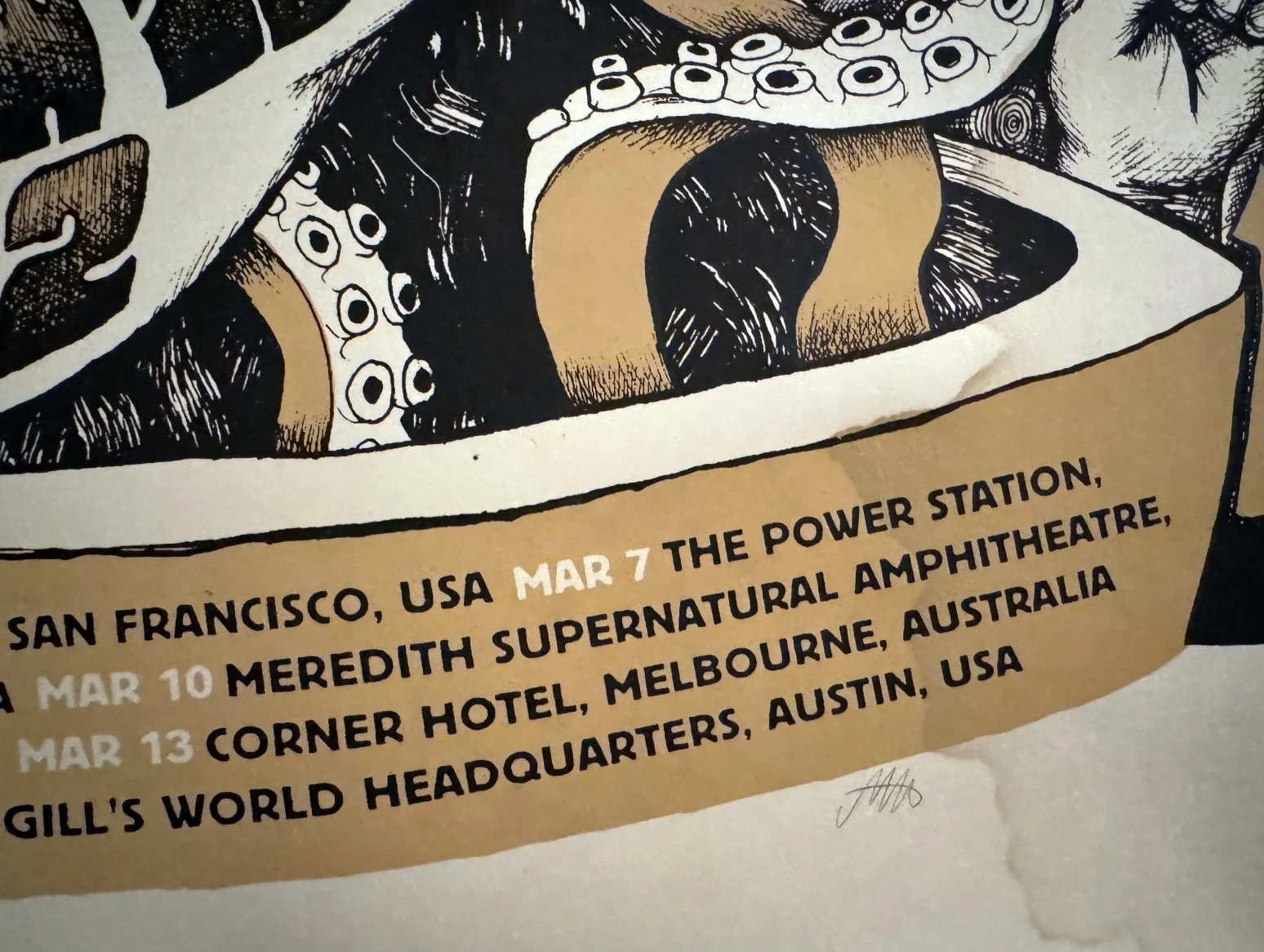 ROKY ERICKSON Original Concert Poster 2012 Tour Psychedelic 13th Floor Elevators, изображение 2