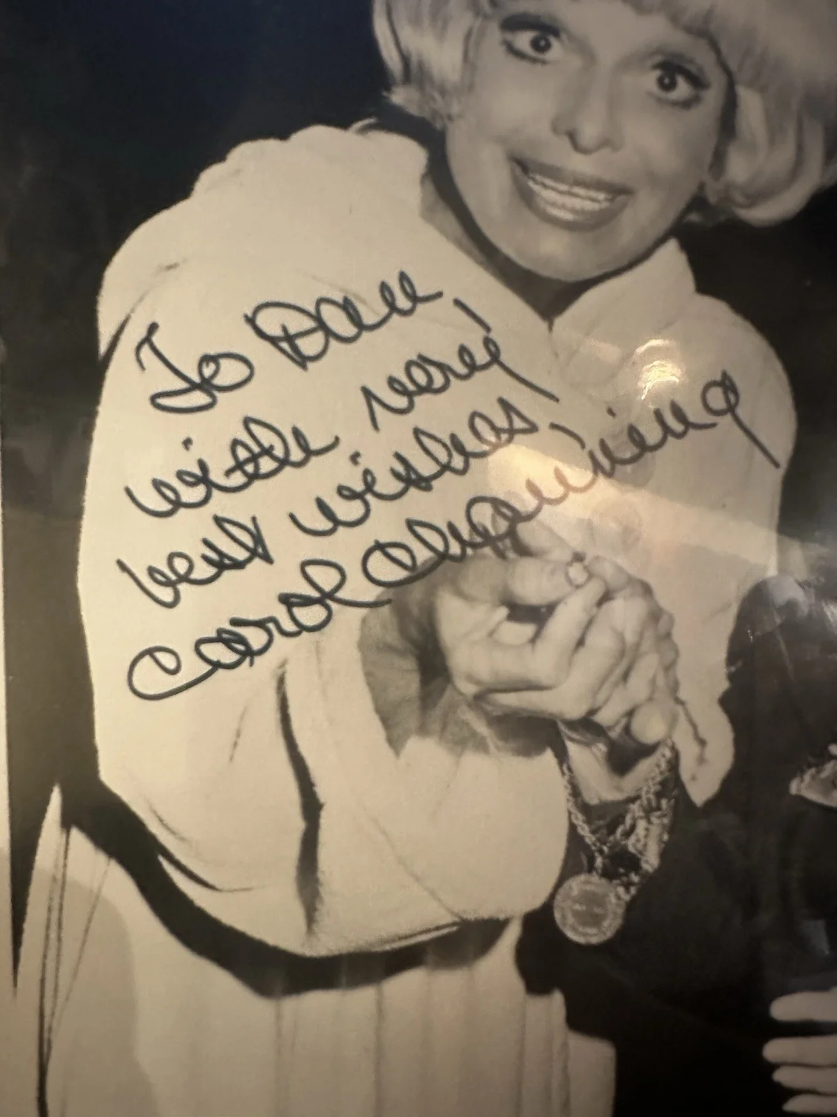 Carol Channing & Helen Hayes 8x10 B&W Photo Signed by Channing COA, изображение 2