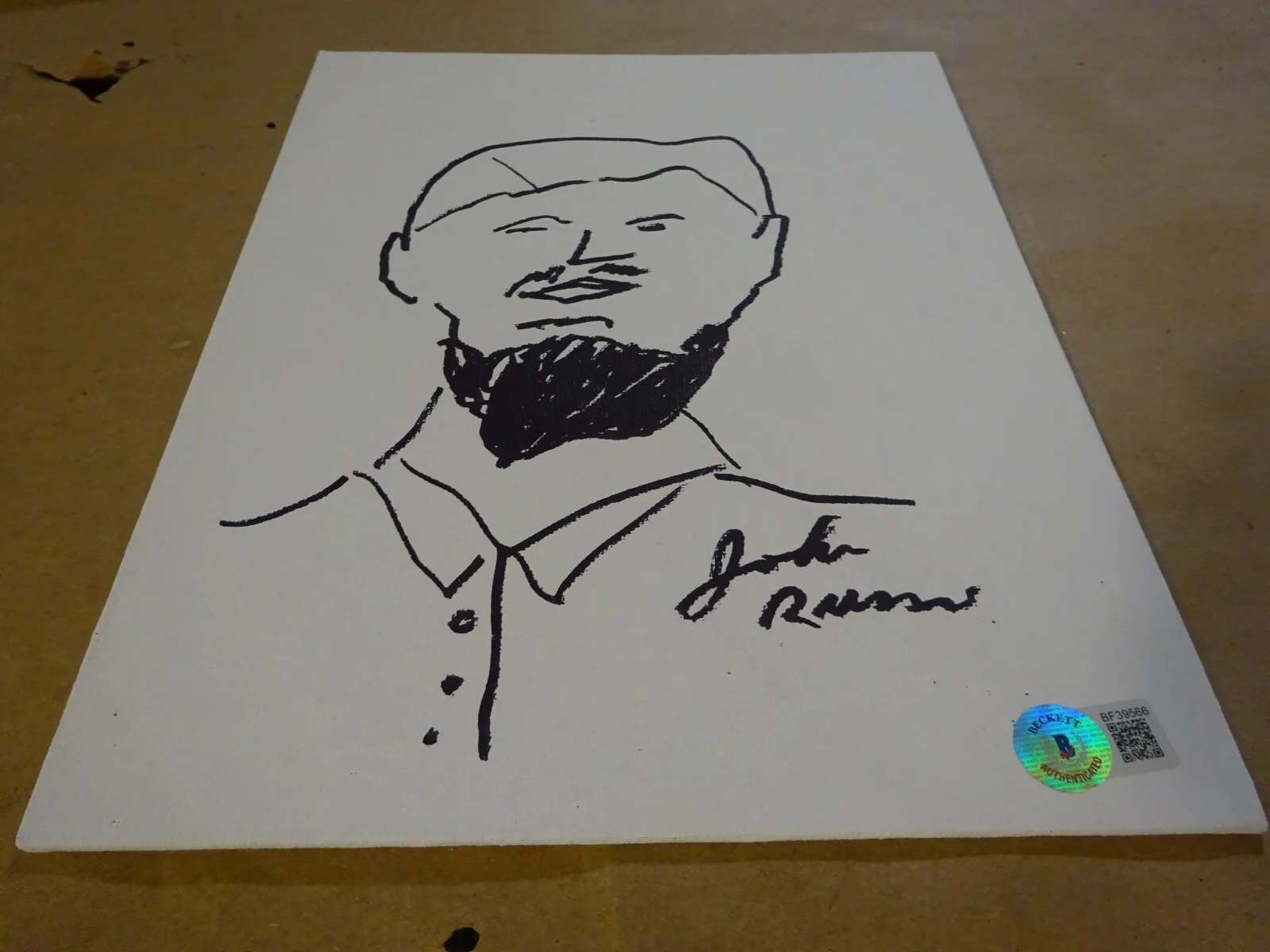 John Russo — Signed JOHN RUSSO Autographed Night of the Living Dead SKETCH 8"x10" CANVAS, изображение 2