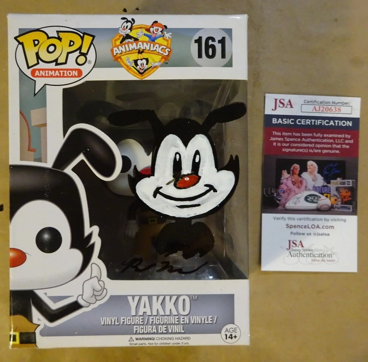 Richard Maurizio — Richard Maurizio Signed & Sketched Animaniacs Yakko Funko Pop #161 JSA COA