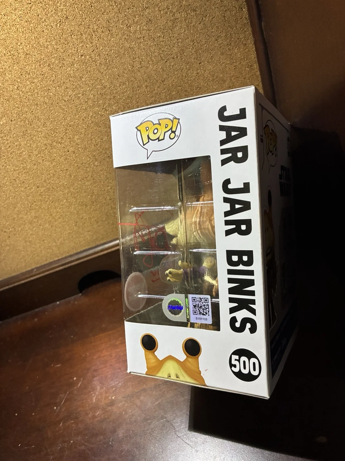 AHMED BEST — Ahmed Best Signed Star Wars Funko Pop! Jar Jar Binks #500 Autograph SWAU, изображение 3