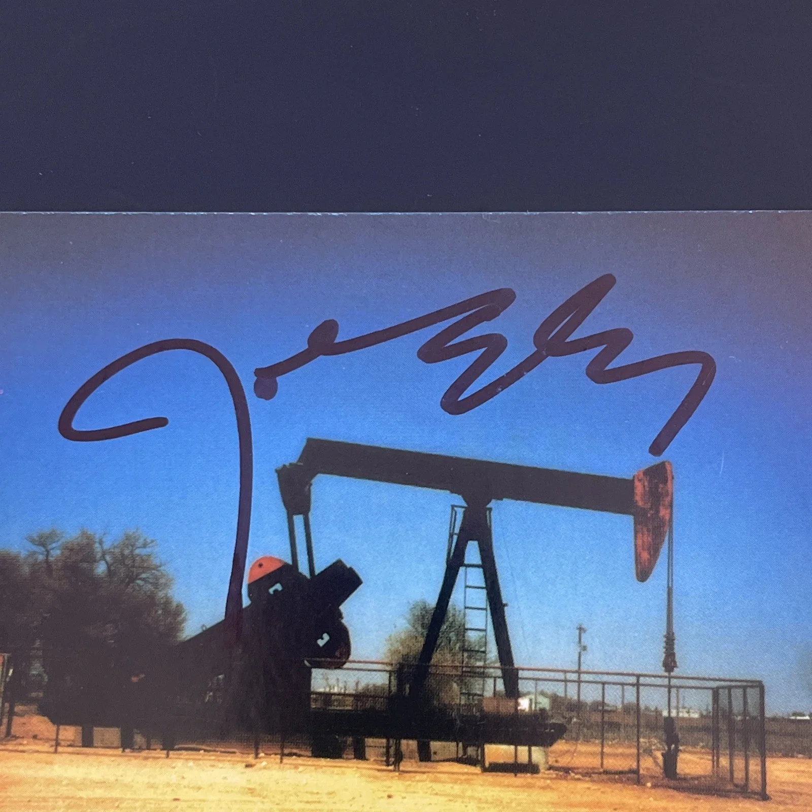 JOE ELY Country Pumpjack Oil Texas: Hand Signed Celebrity Postcard 4 x 6” / KSK, image 2