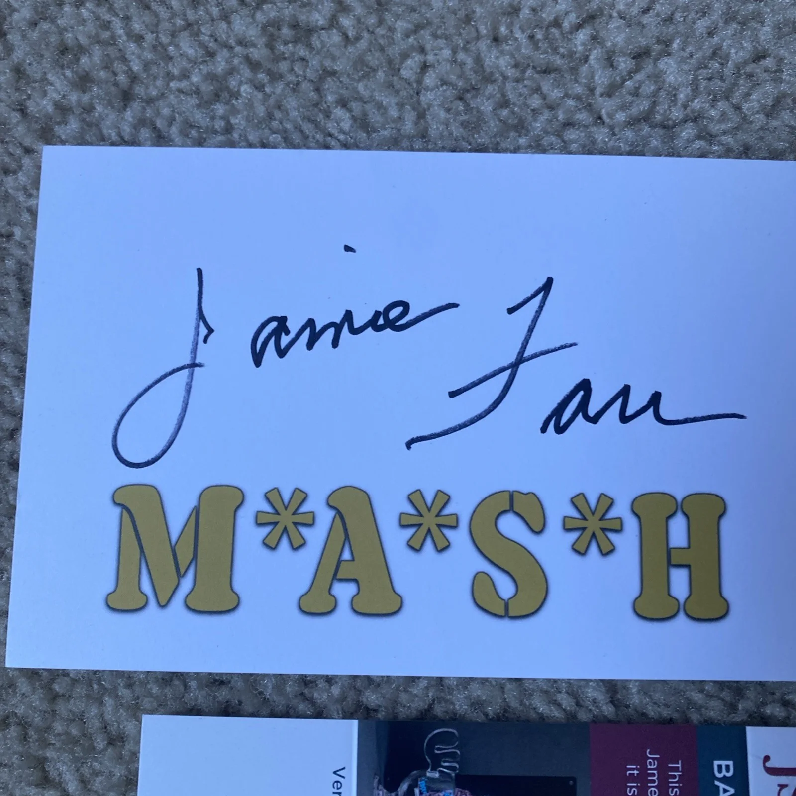 Jamie Farr Signed Autographed M*A*S*H Postcard TV Legend JSA Authentic, image 2