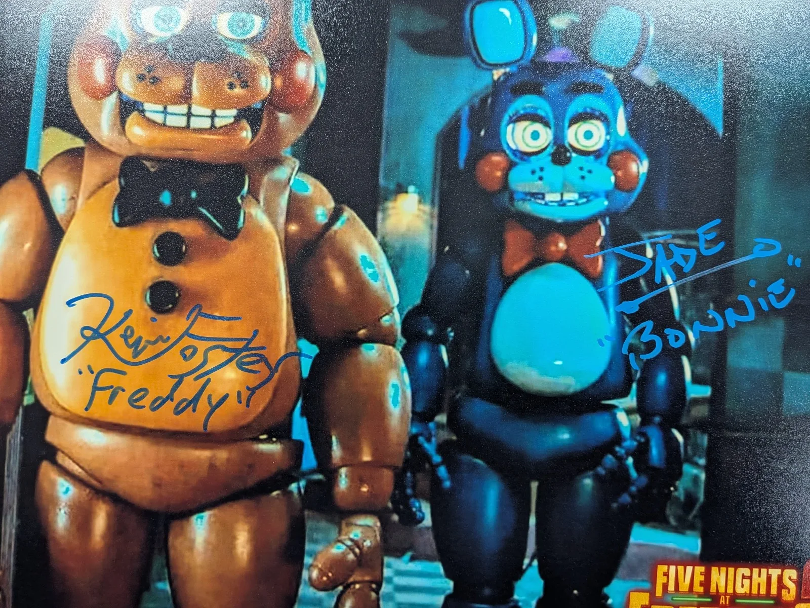 Kevin FOSTER Jade KINDAR-MARTIN 2x Signed 8x10 Photo Five Nights Freddy FNAF JSA, изображение 2