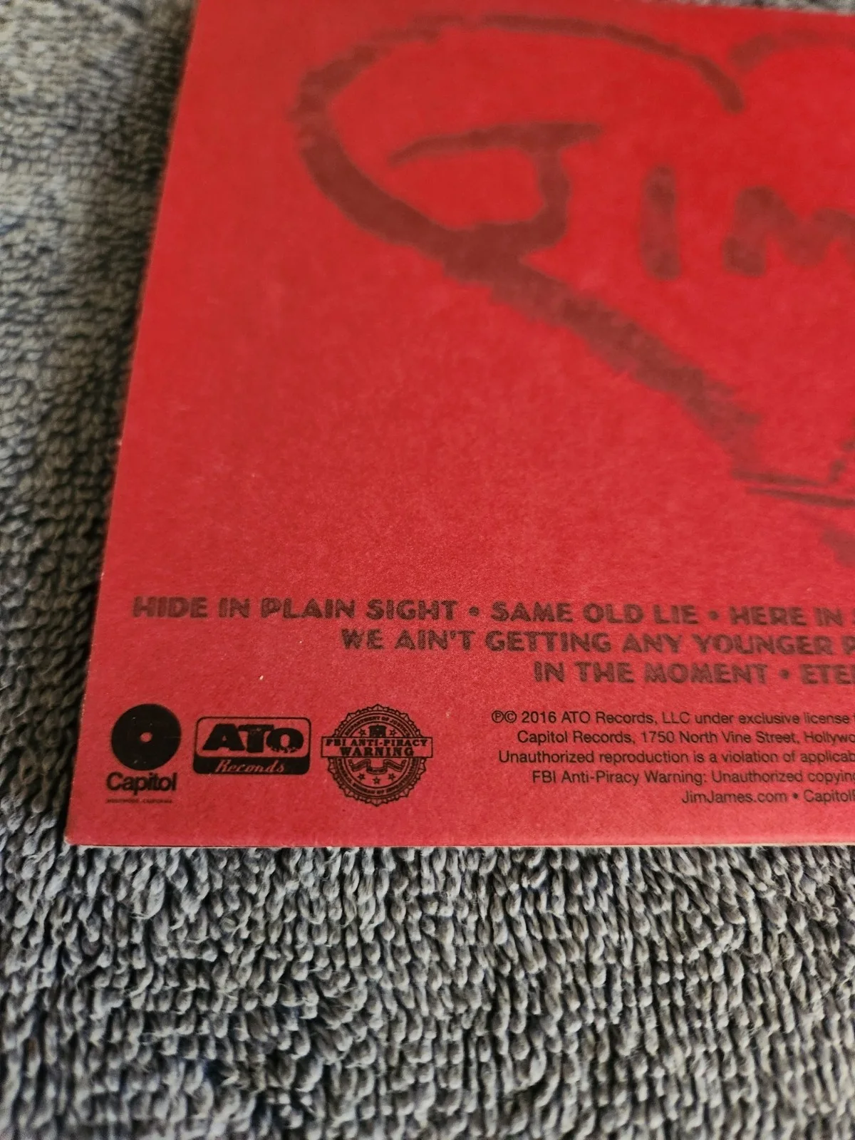 JIM JAMES SIGNED SOLO CD - ETERNALLY EVEN AUTOGRAPHED BY JIM JAMES OF MMJ..., изображение 3