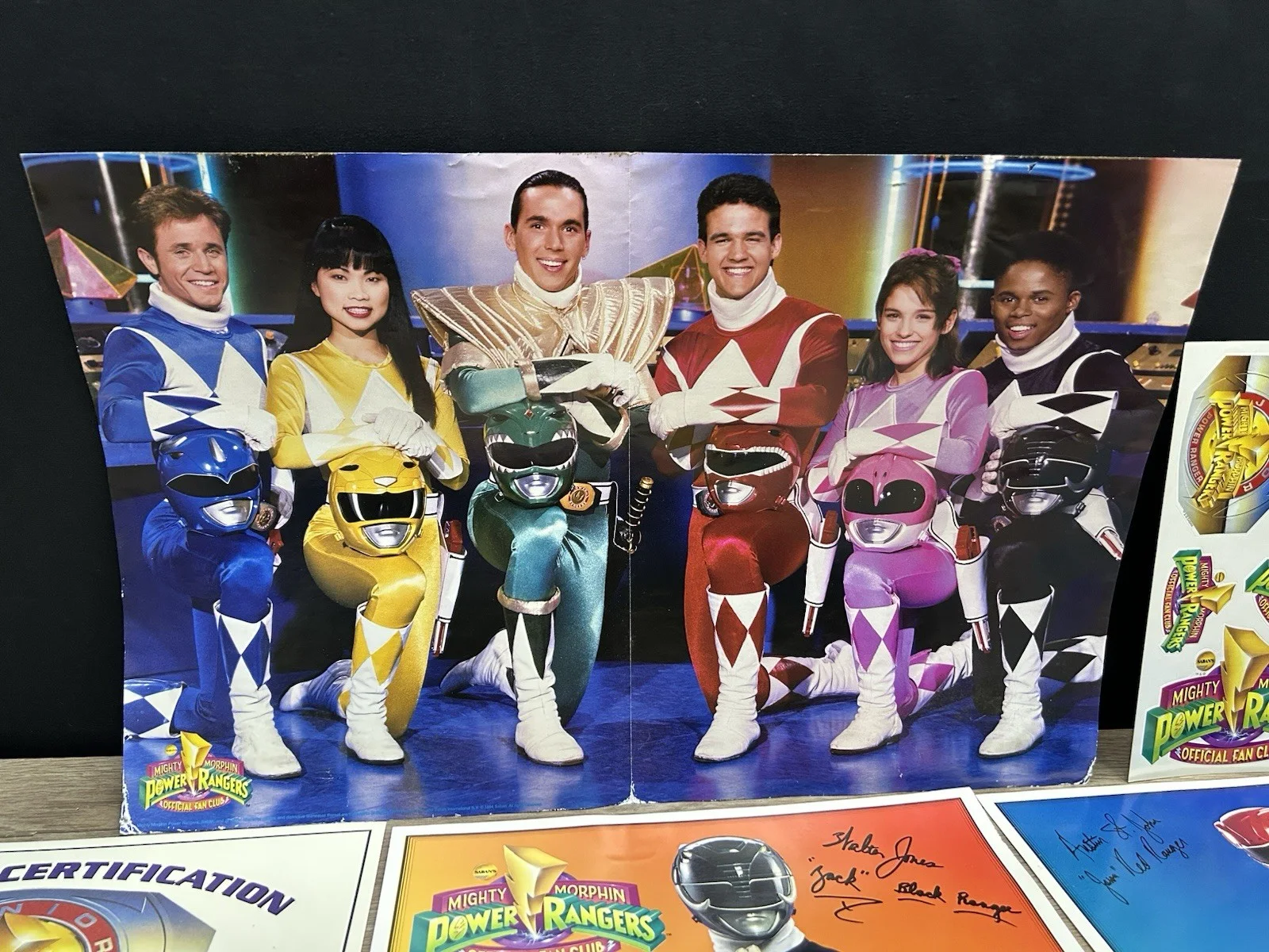 Vintage Mighty Morphin Power Rangers Fan Club Signed Photos &Junior Certificate, изображение 2