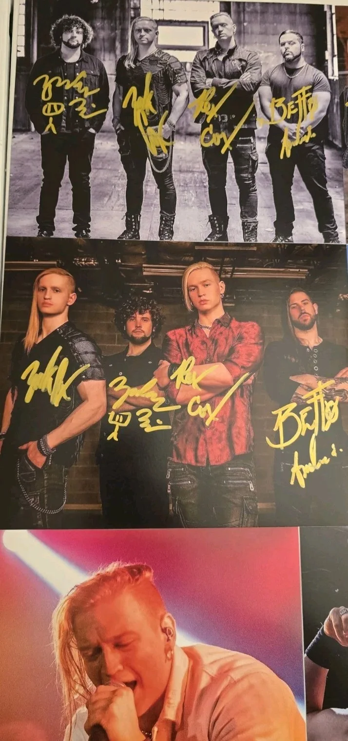Uncured Group Band Signed Lot Of 7 8x10s Rex Cox Autographed, image 2