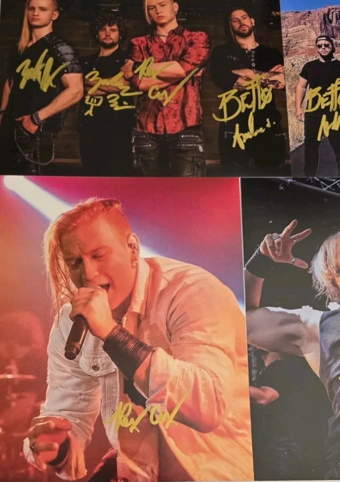 Uncured Group Band Signed Lot Of 7 8x10s Rex Cox Autographed, image 3
