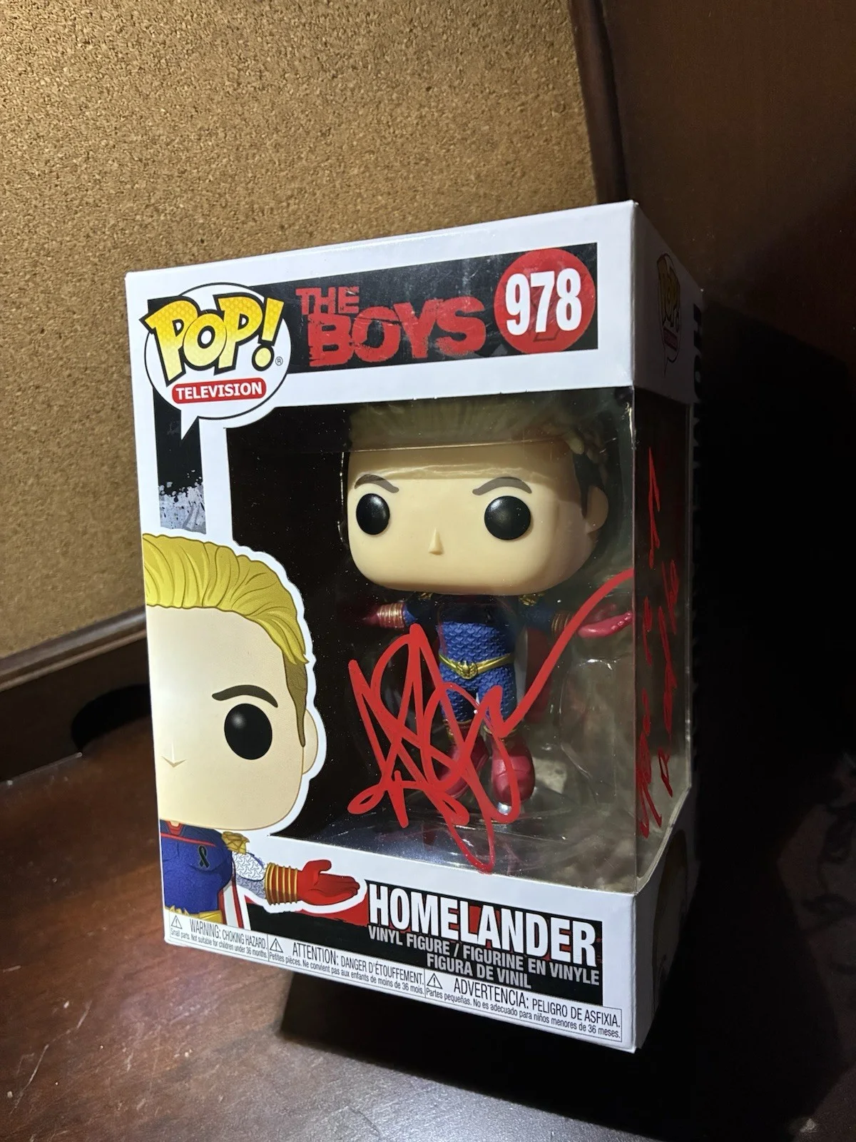 ANTHONY STARR — ANTHONY STARR Signed Homelander Funko Pop #978 SWAU Autograph Signed The Boys, изображение 2