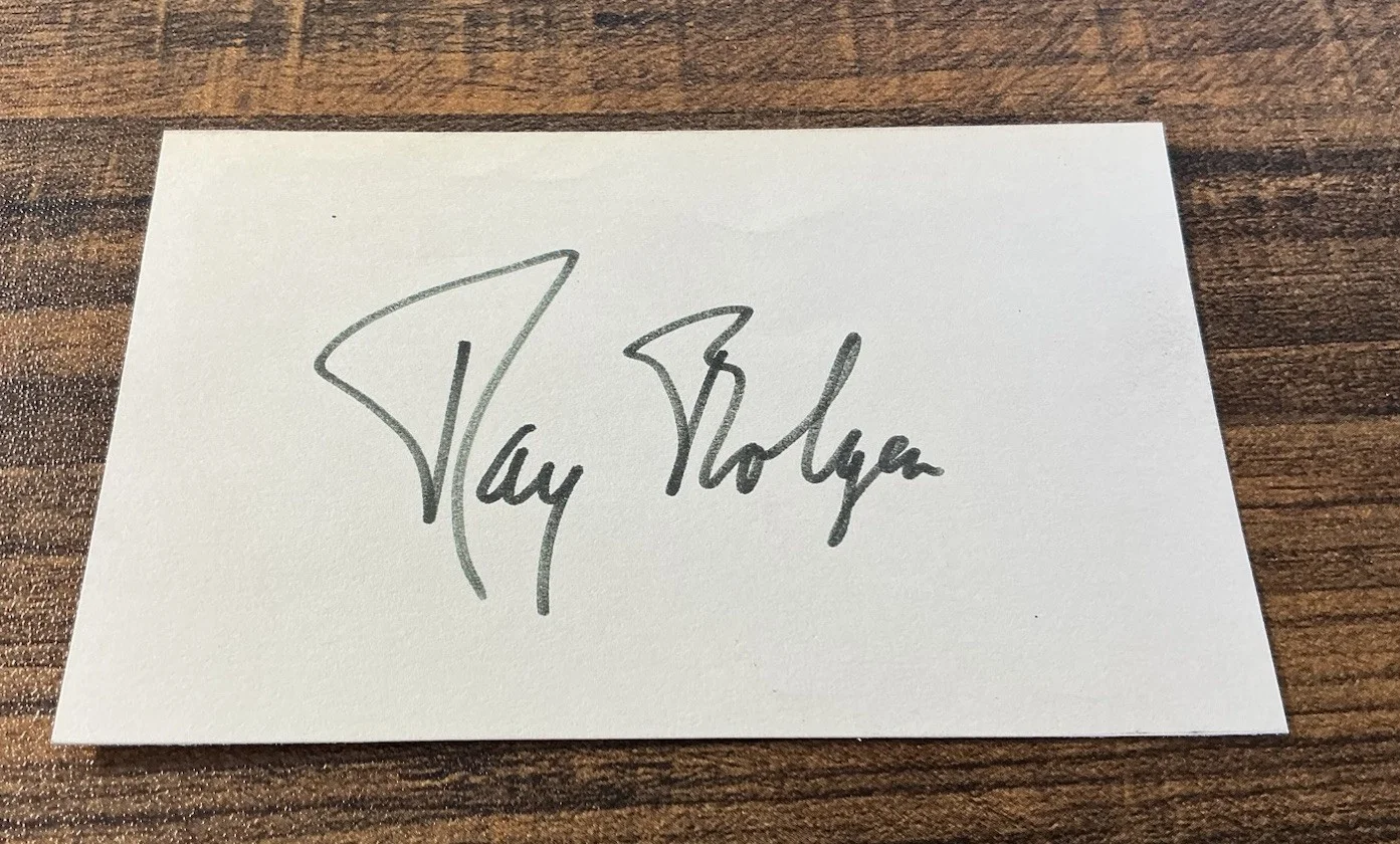 Ray Bolger — WIZARD OF OZ, Ray Bolger, Handsigned Index Card,The ScareCrow, Great For Display