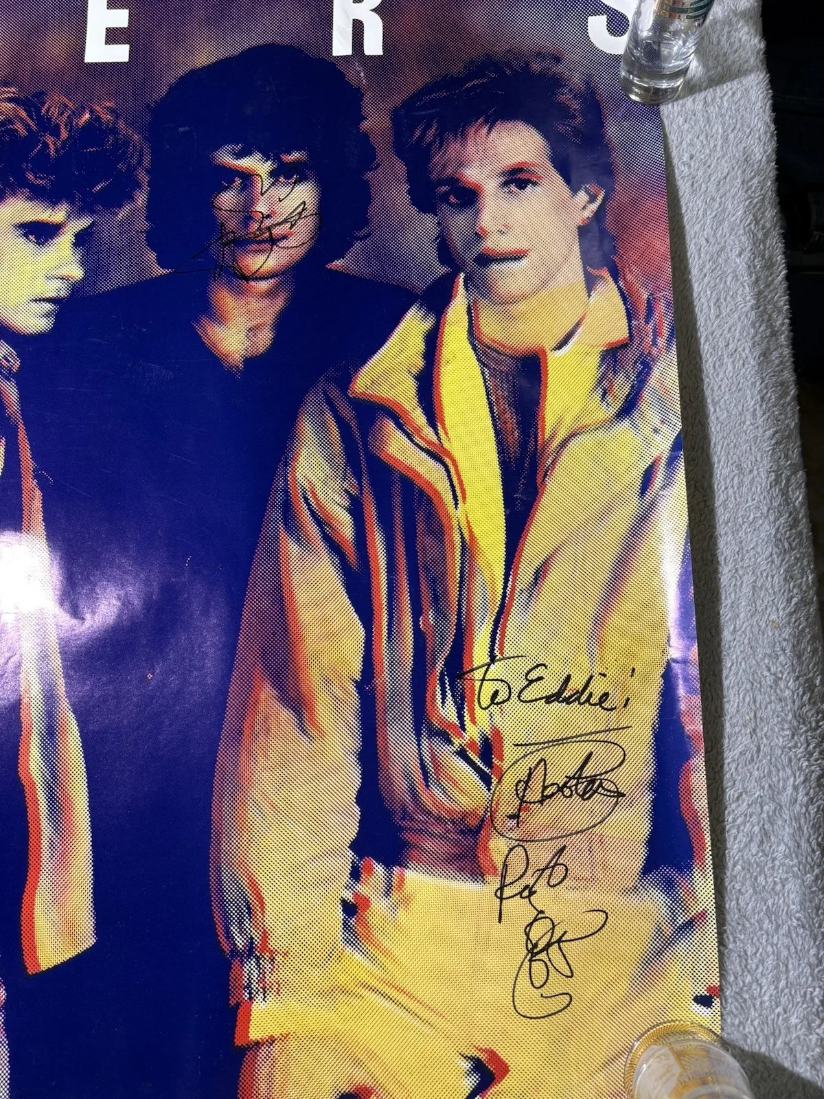 HOOTERS 80’s Rock Band Autographed 24” X 36” Landscape Poster, Read Description, изображение 5