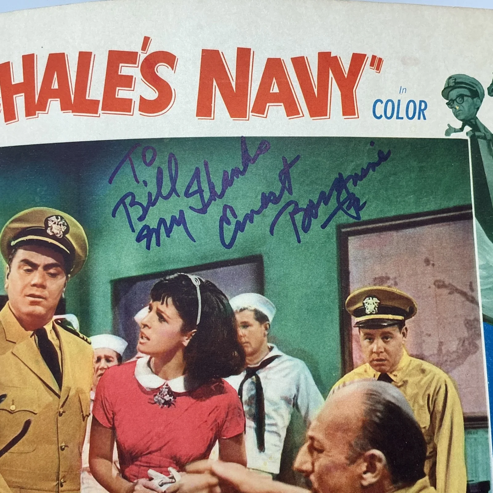 Ernest Borgnine Autographed Signed McHales Navy 11X14 Original Lobby Card, изображение 2