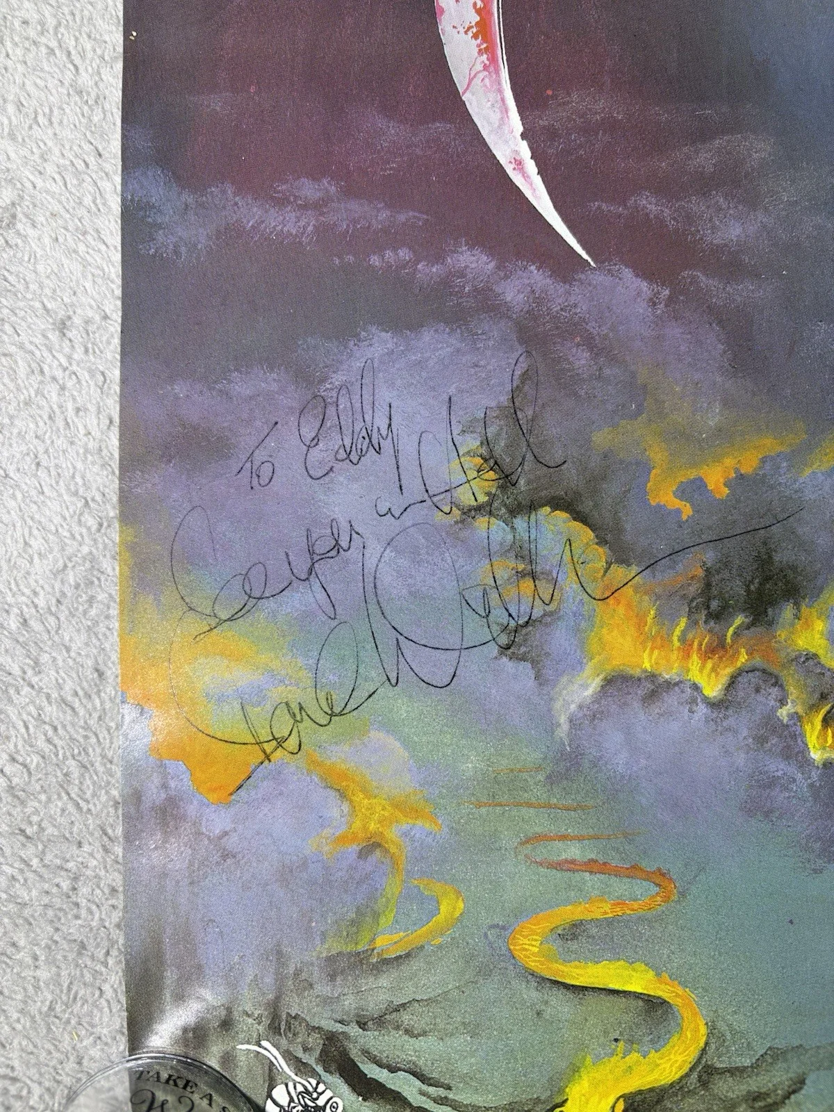 Grim Reaper British Metal Band Autographed Poster 22” X 22”, Read Description, image 5