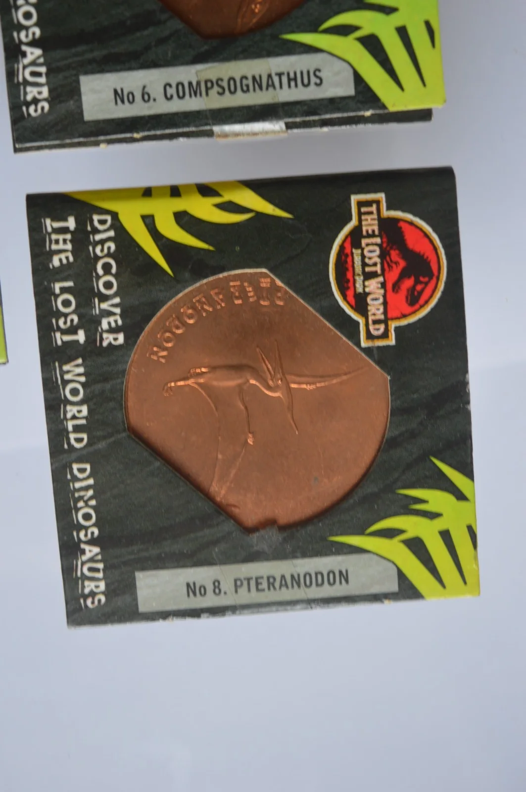3x The Lost World Jurassic Park Tetley Stegosaurus Compsognathos Pteranodon, изображение 4
