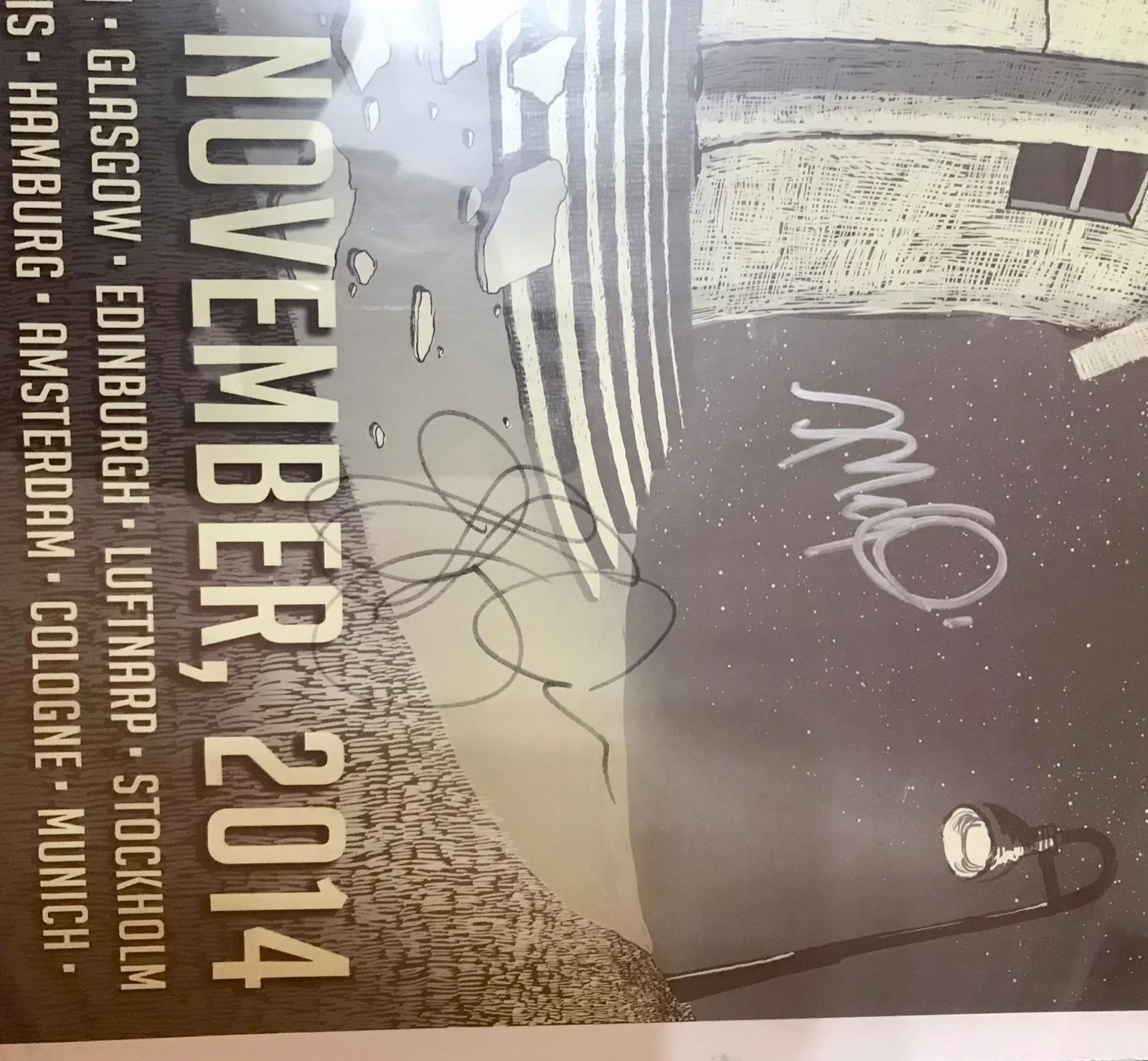Welcome to Night Vale "The Librarian" European Tour Poster Signed 2014 RARE, изображение 5