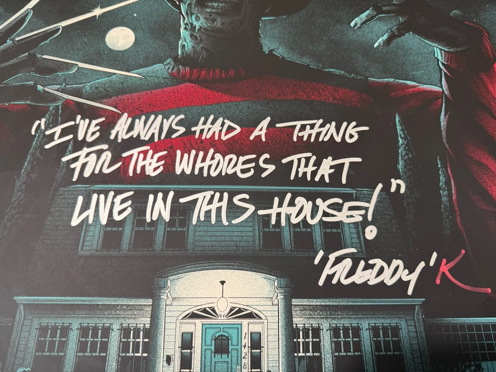 Robert Englund — ROBERT ENGLUND Signed Nightmare On Elm Street Print Poster Mondo Matt Ryan Tobin, изображение 2