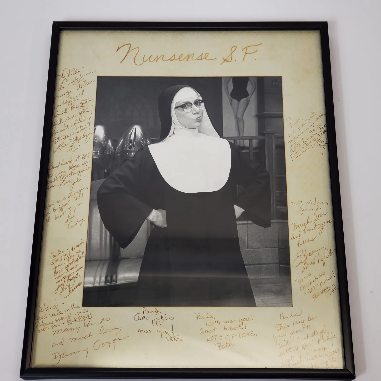 Framed Signed Cast Photo Nunsense SF Musical Marines Memorial Theatre 11.5x14.5, изображение 2