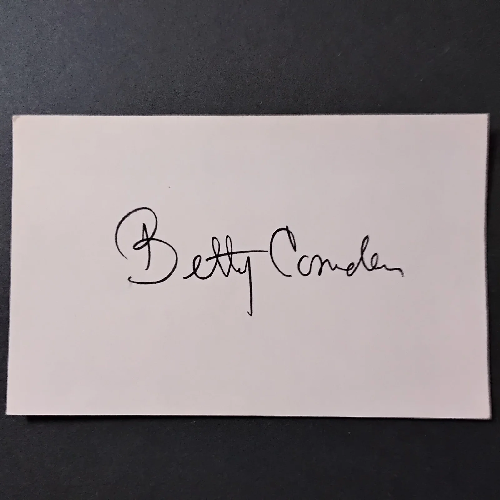 Betty Comden Signed Card Photo 50s Songwriter Movies Our Town Singin in The Rain, изображение 4
