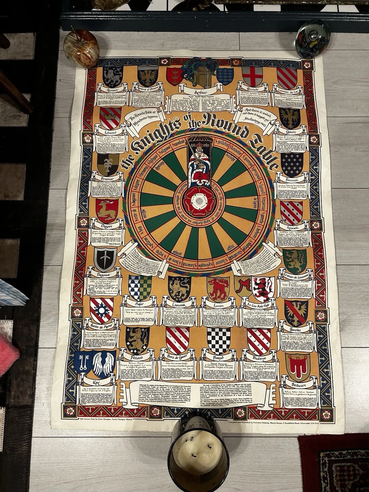 Knights of the Round Table Poster Reproduction Will Screen Print Peter Douglas, image 3