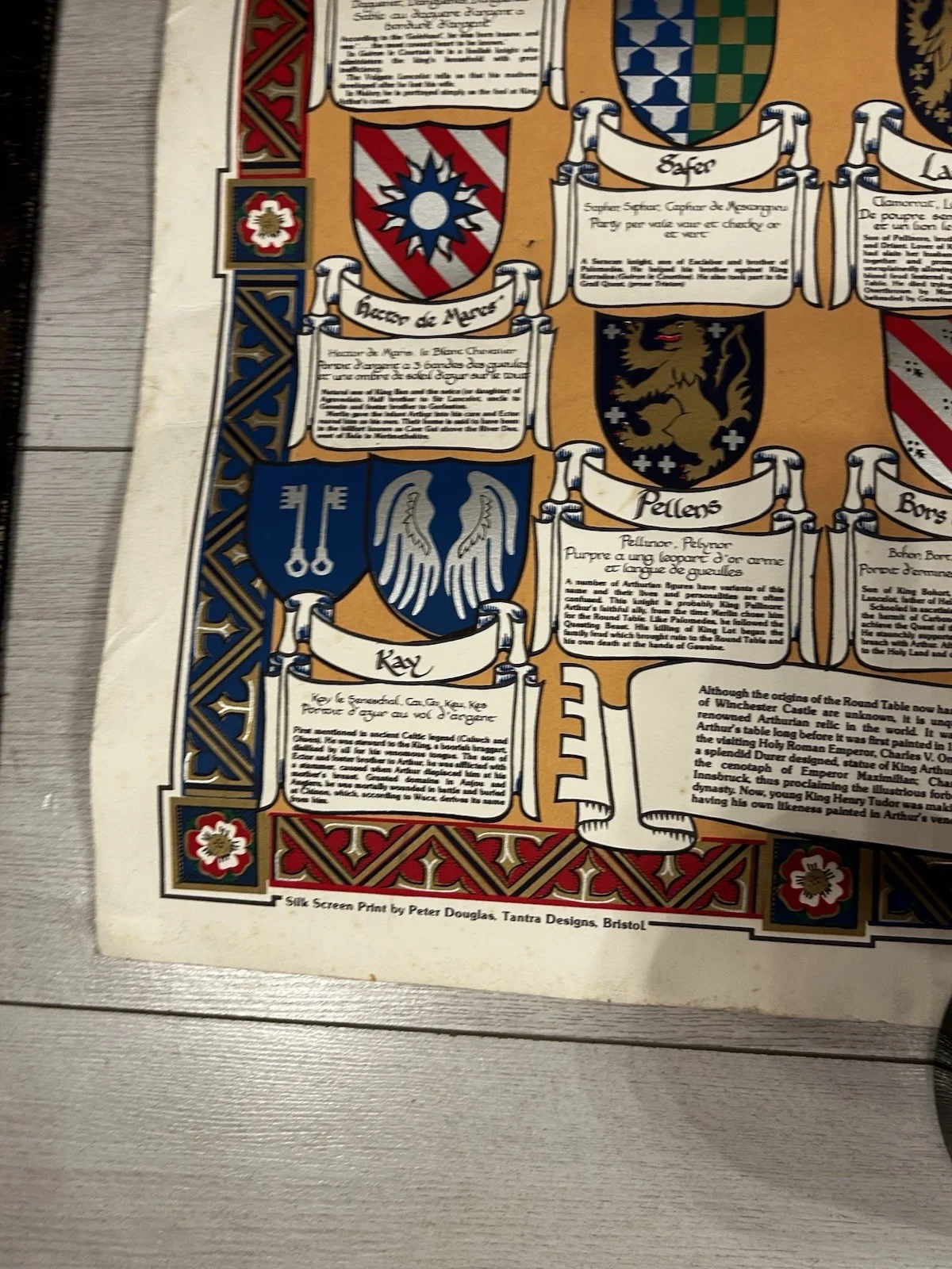 Knights of the Round Table Poster Reproduction Will Screen Print Peter Douglas, image 4