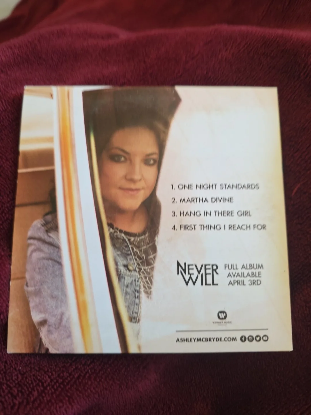 Ashley McBryde signed Never Will Promo CD, image 2