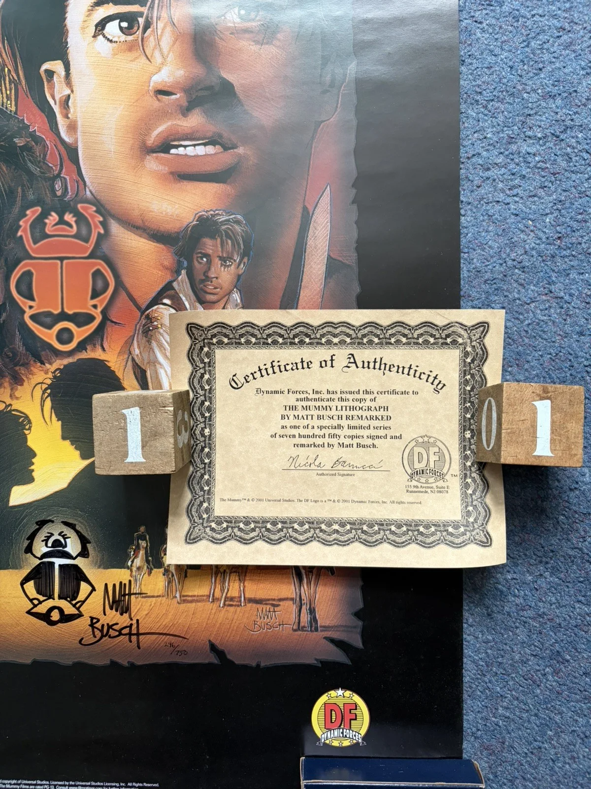 THE MUMMY LITHOGRAPH SIGNED BY ARTIST MATT BUSCH with COA Dynamic Forces (DF), image 3