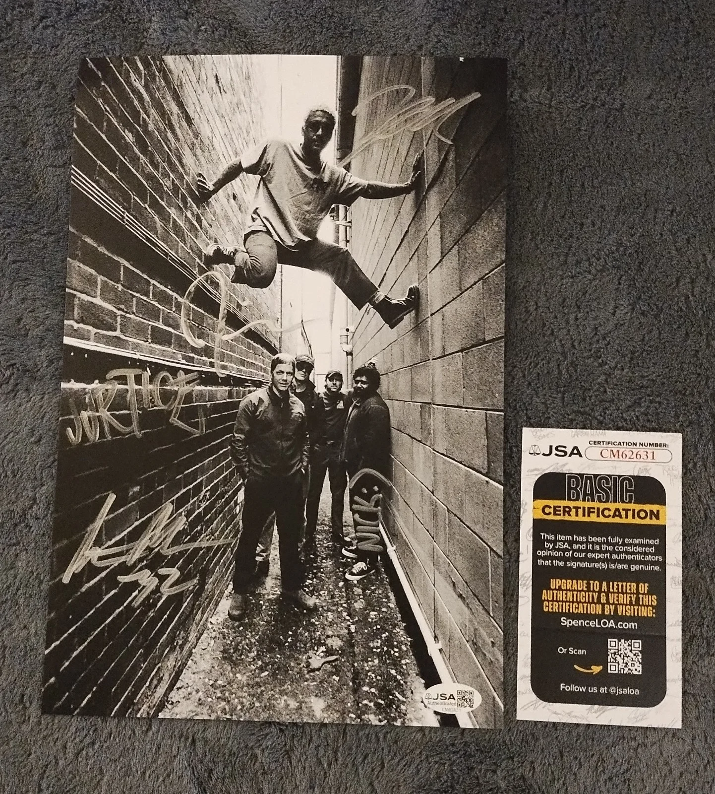 ANGEL DU$T SIGNED COLD 2 THE TOUCH VINYL PHOTO CARD COA LIMITED EDITION JSA, image 2