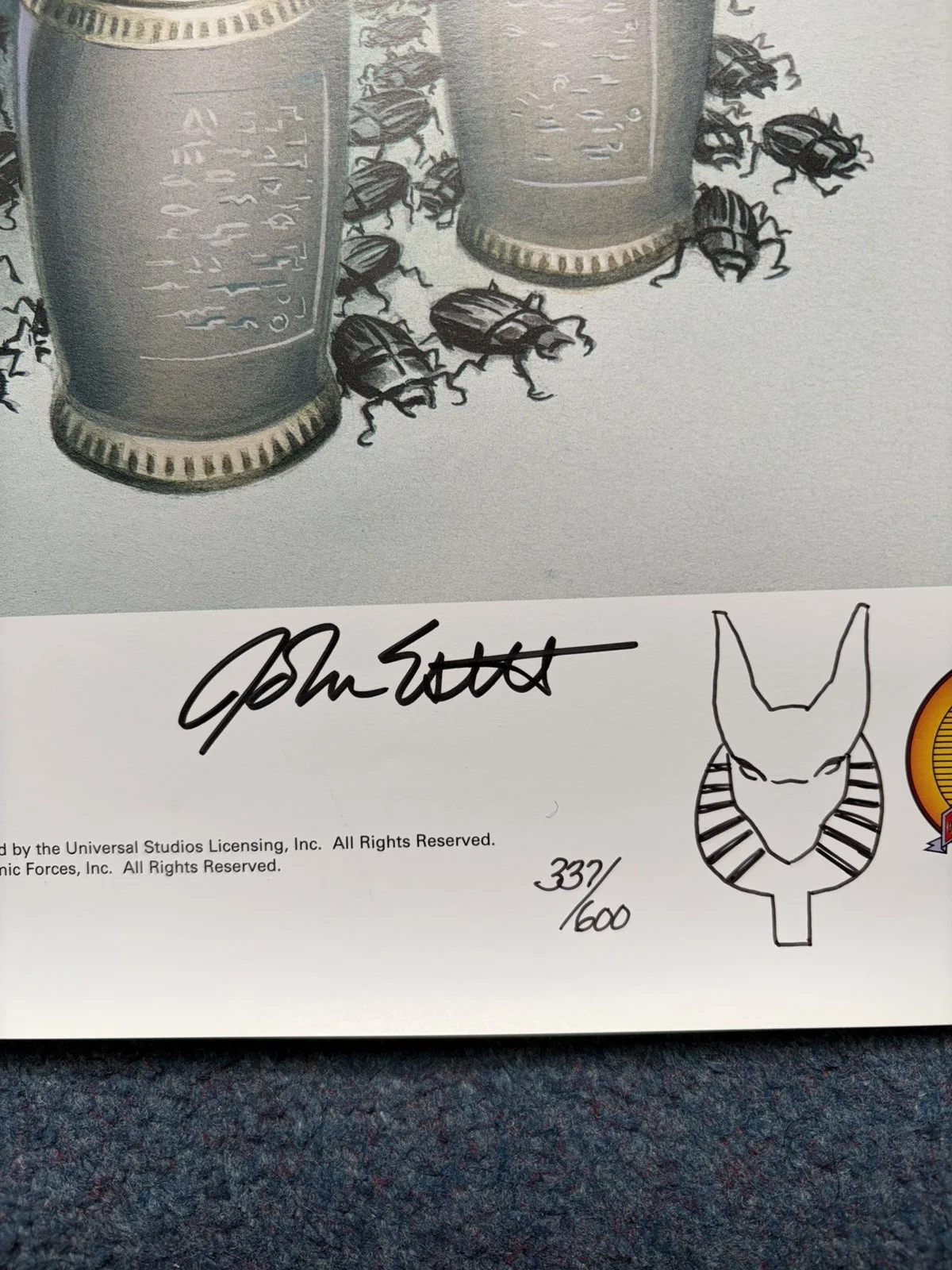 THE MUMMY LITHOGRAPH SIGNED BY ARTIST JOHN ESTES with COA Dynamic Forces (DF), image 3