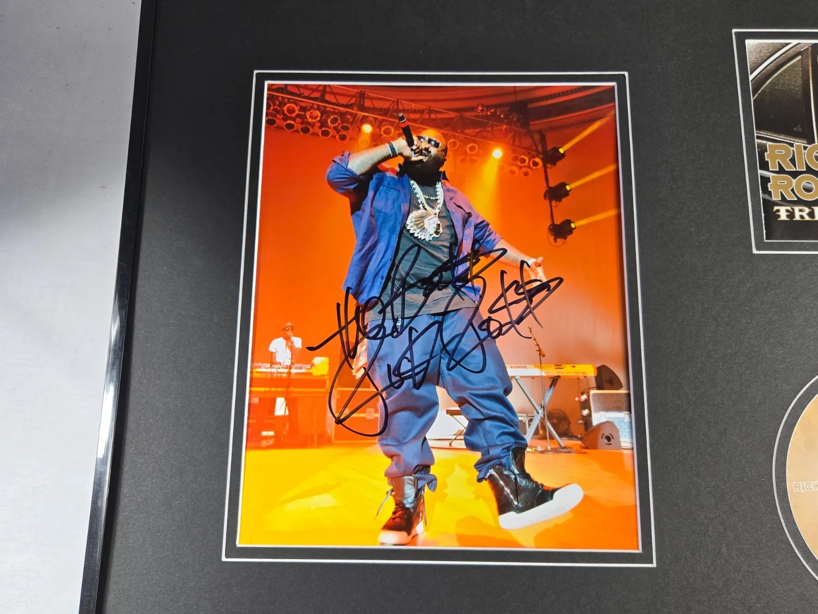 Rick Ross Signed Trilla CD + Photo Display 16x20 Framed, image 2