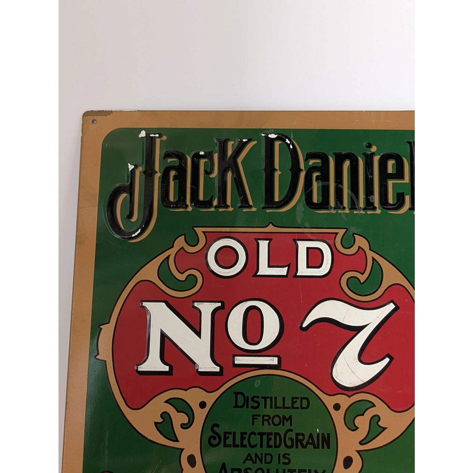Jack Daniels Old Number 7 Tin Advertising Bar Sign, image 2