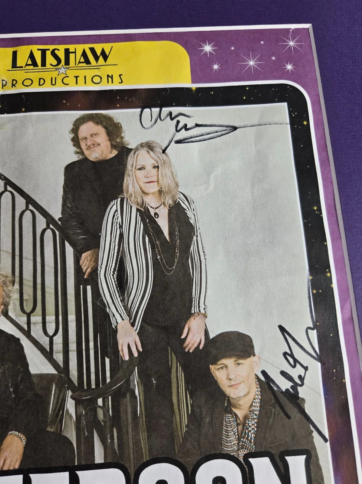 Jefferson Starship Group Signed 2022 Concert Poster Display 16x20 Framed, image 2