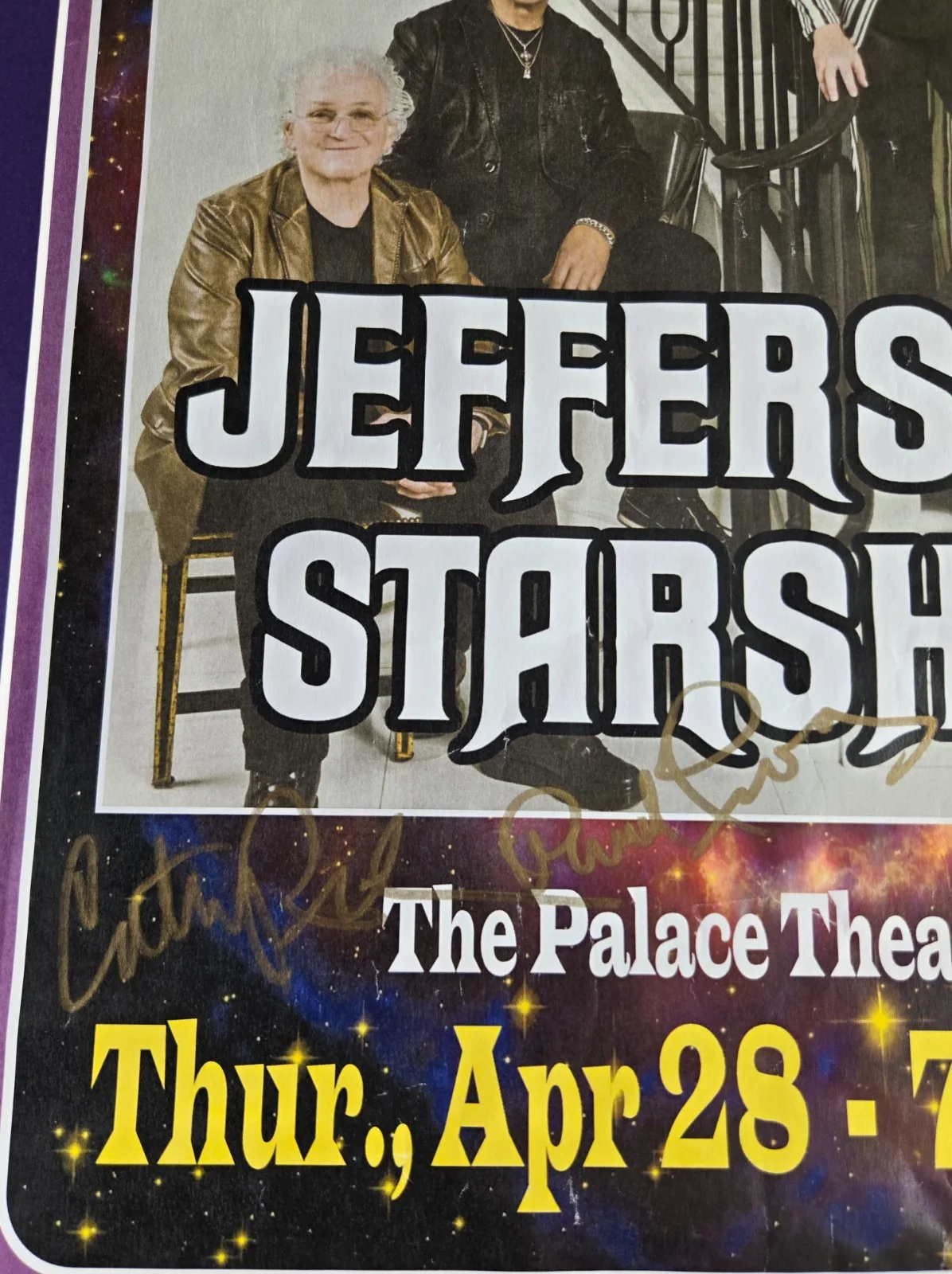 Jefferson Starship Group Signed 2022 Concert Poster Display 16x20 Framed, image 3