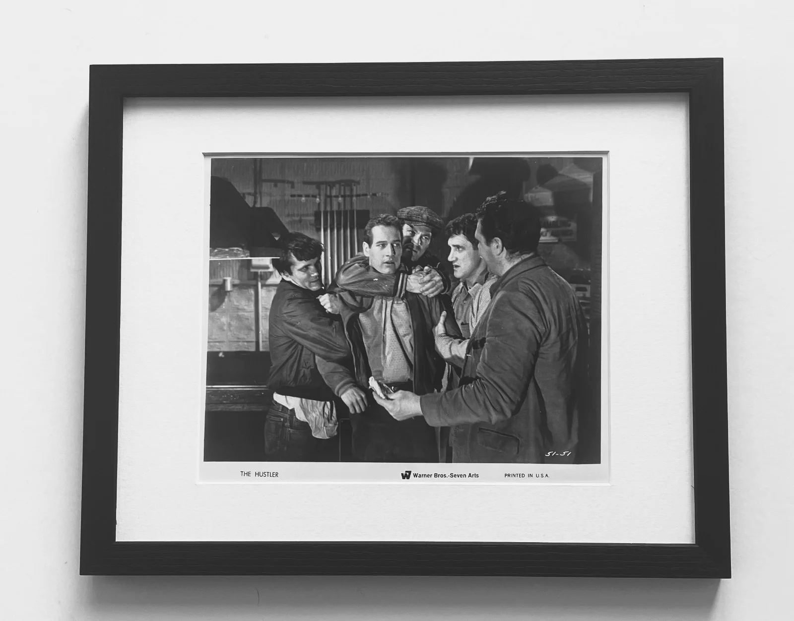 The Hustler Paul Newman Photo Vintage Framed 8X10 inch B&W Press Publicity Still, изображение 2