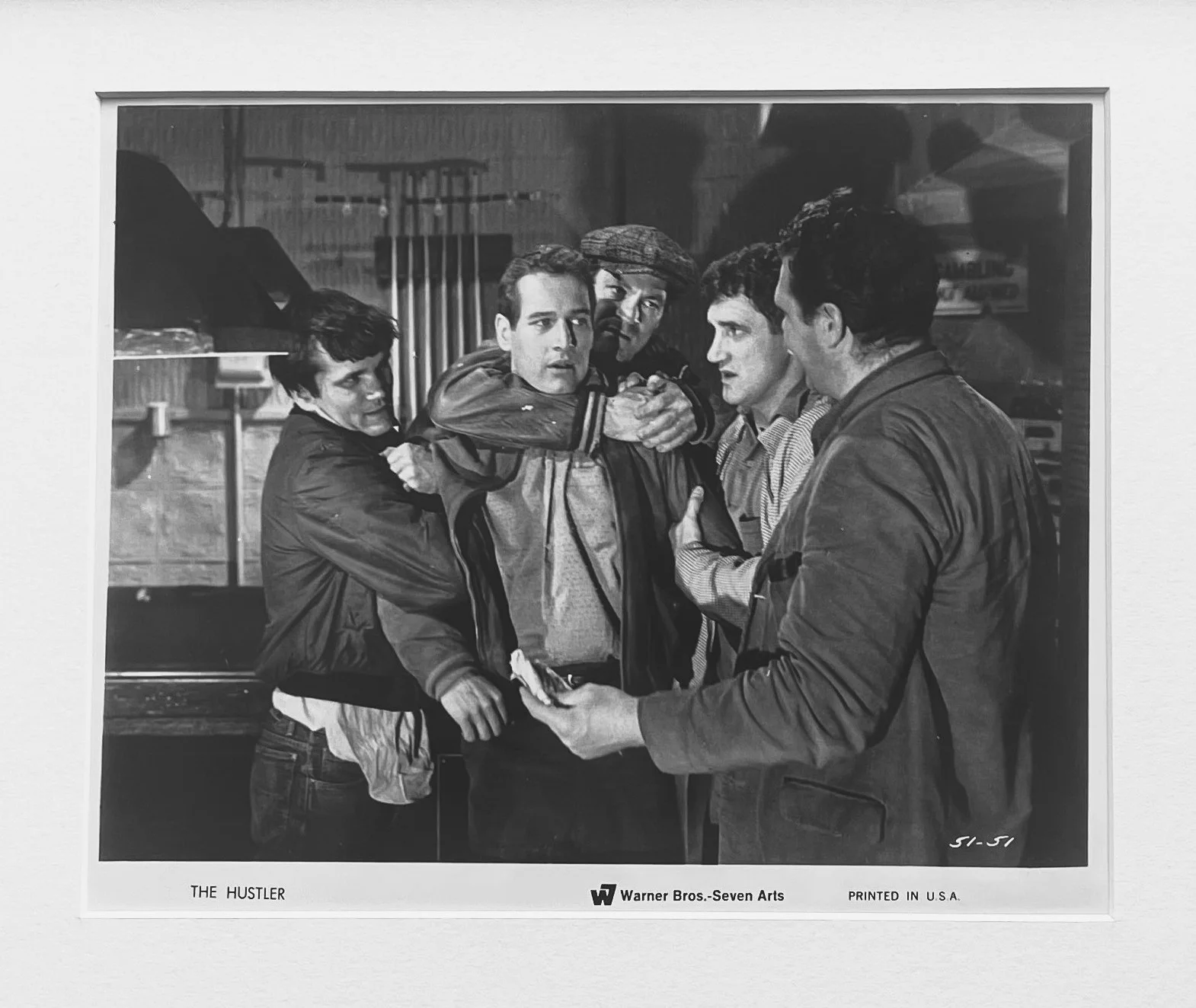 The Hustler Paul Newman Photo Vintage Framed 8X10 inch B&W Press Publicity Still, изображение 3