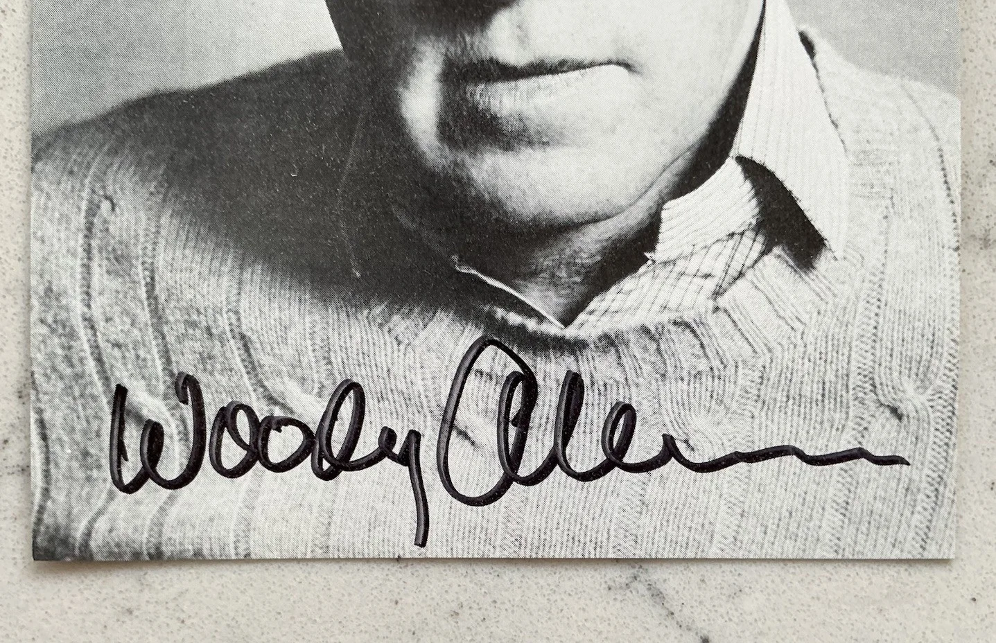 WOODY ALLEN FILMMAKER SIGNED ALS AUTOGRAPHED PHOTO POSTCARD, image 2