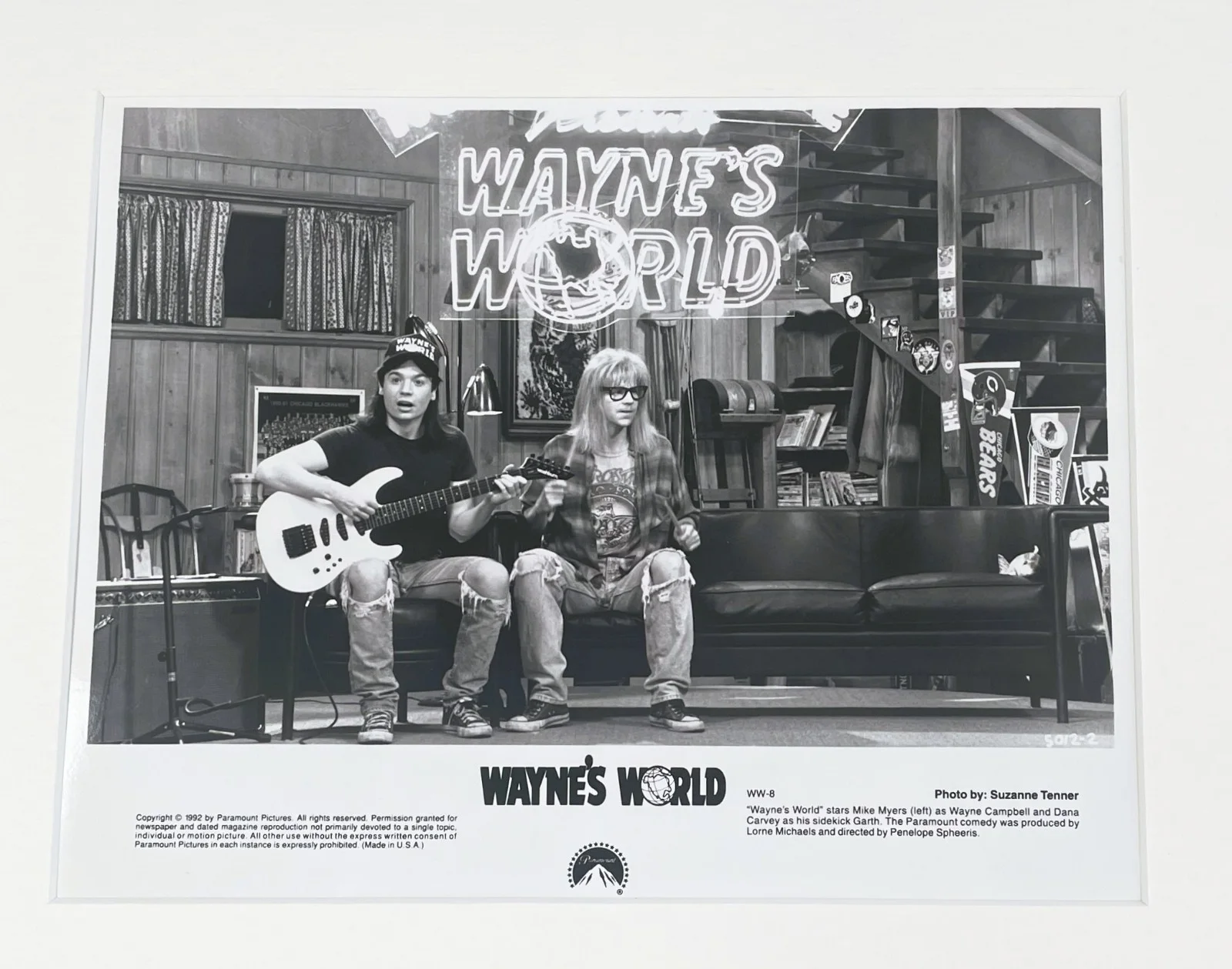 Wayne's World Photo Original Framed 8X10 Inch B&W Press Publicity Still, изображение 3