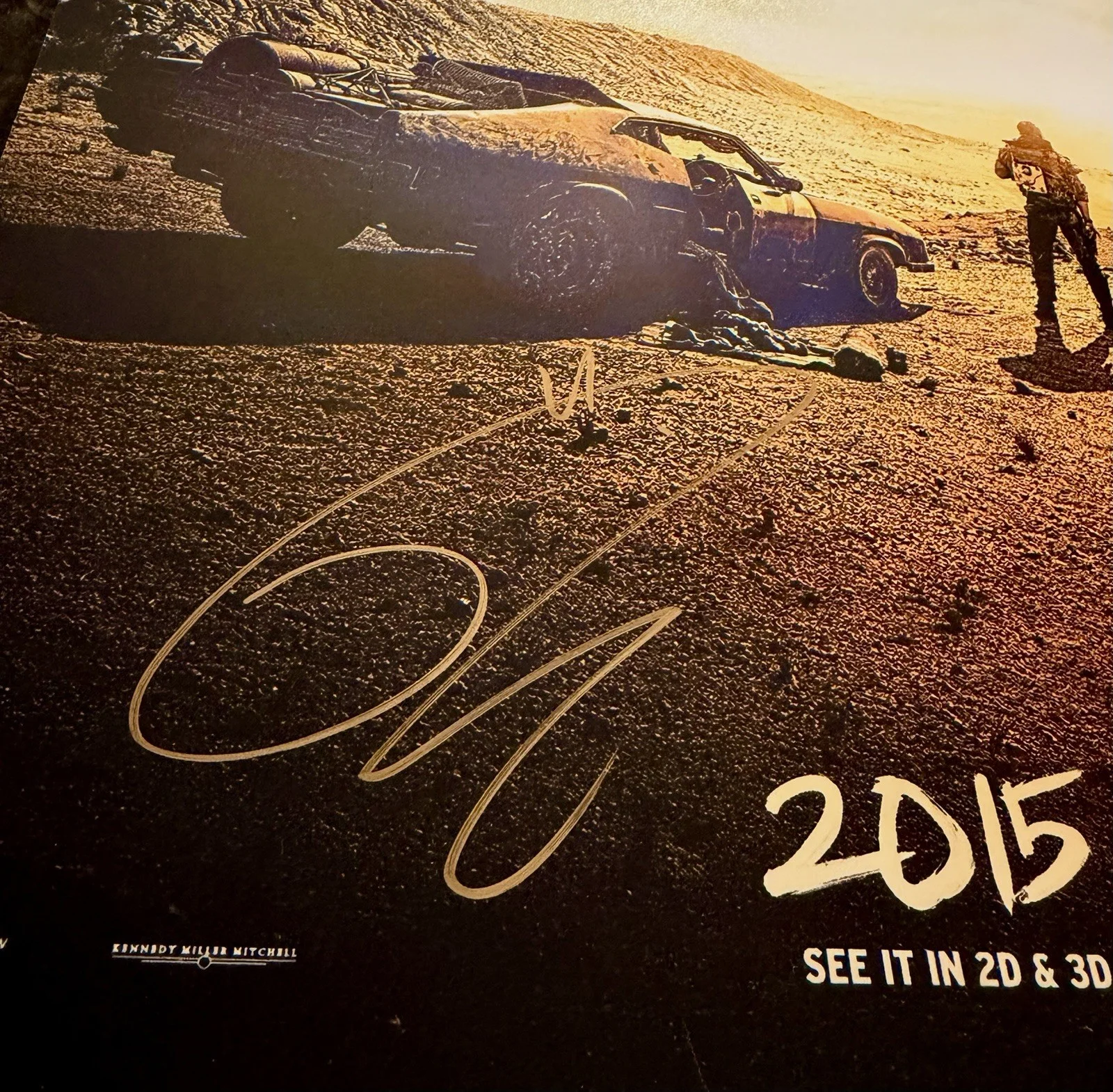 Tom Hardy Signed Mad Max: Fury Road - 12x18 Movie Poster, изображение 2