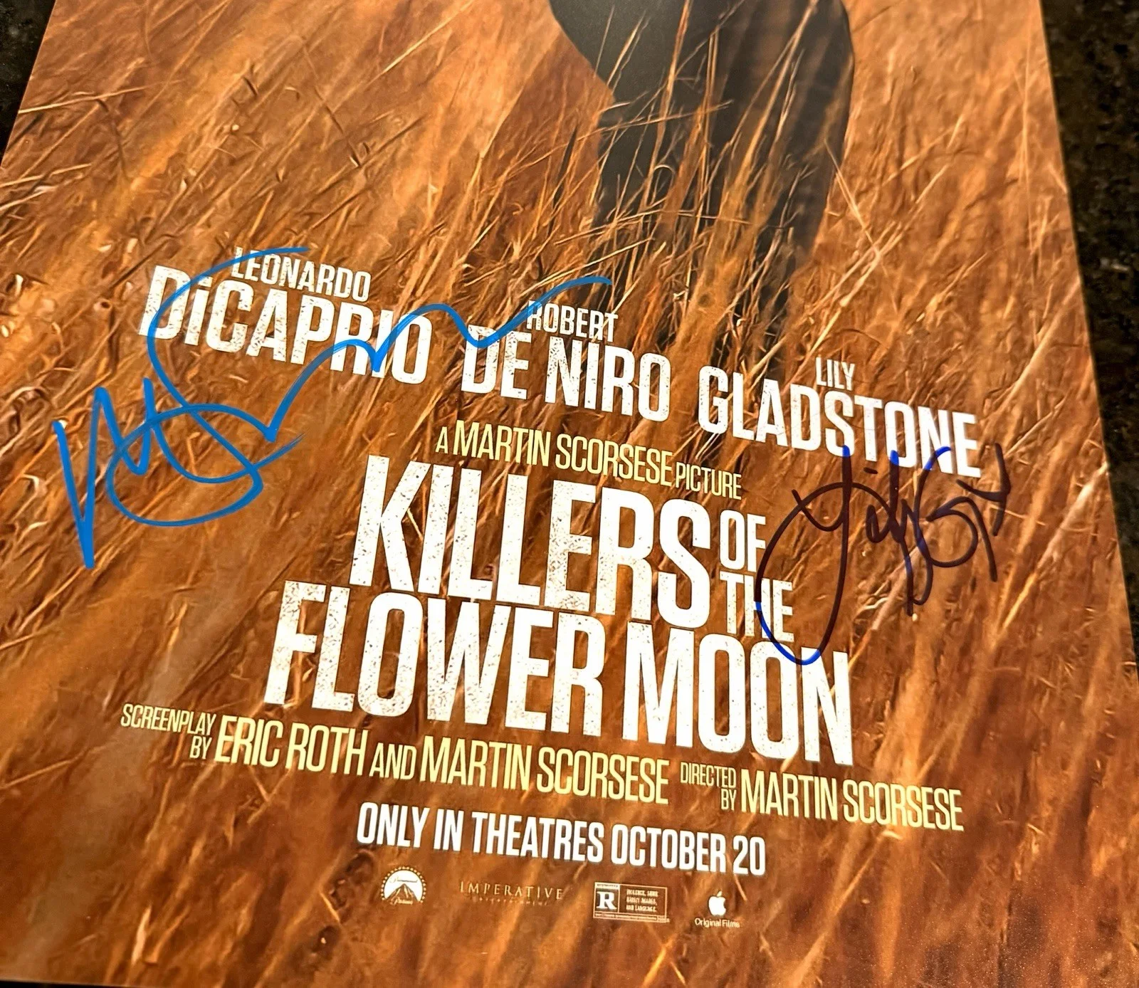 Scorsese, Lily Gladstone Signed Killers of the Flower Moon - 12x18 Movie Poster, изображение 2
