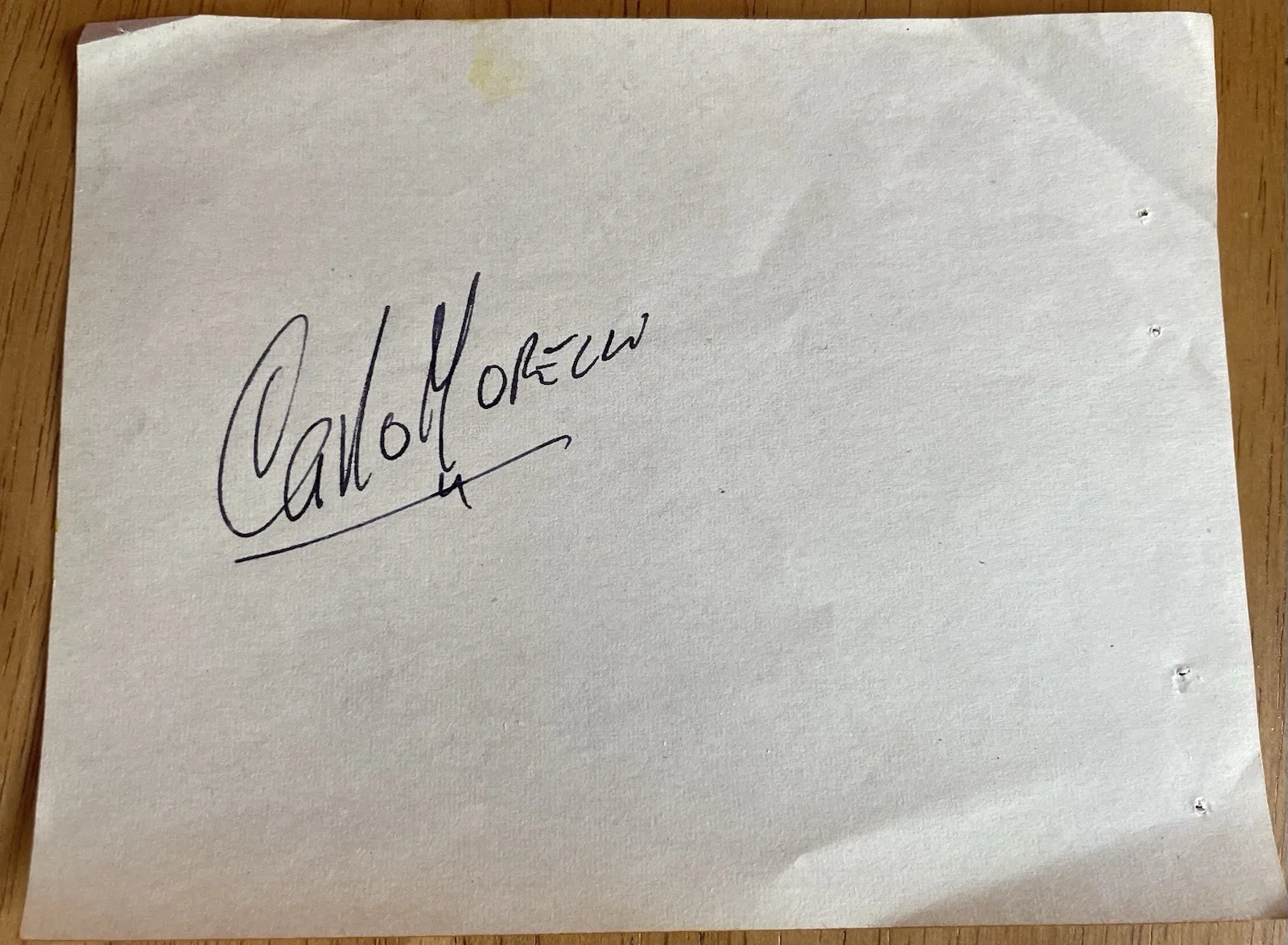 Chilean Opera Baritone Carlo Morelli Autograph, image 2