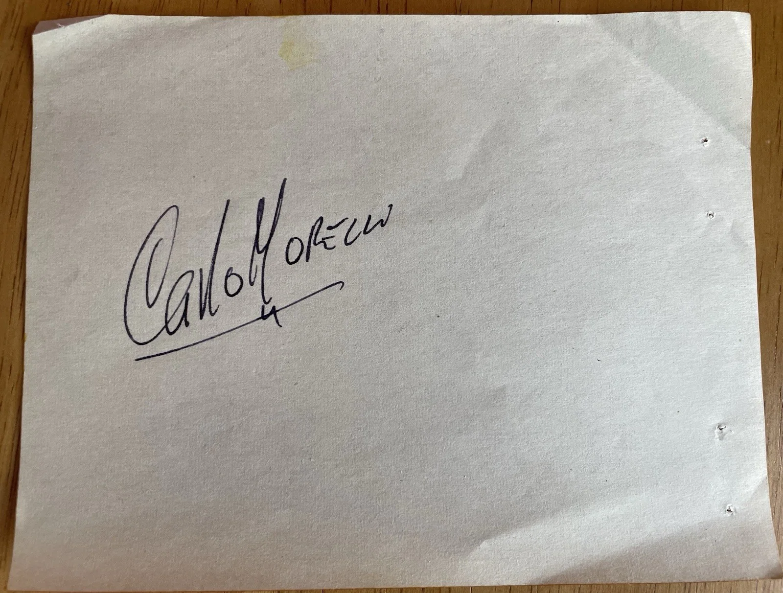 Chilean Opera Baritone Carlo Morelli Autograph, image 3