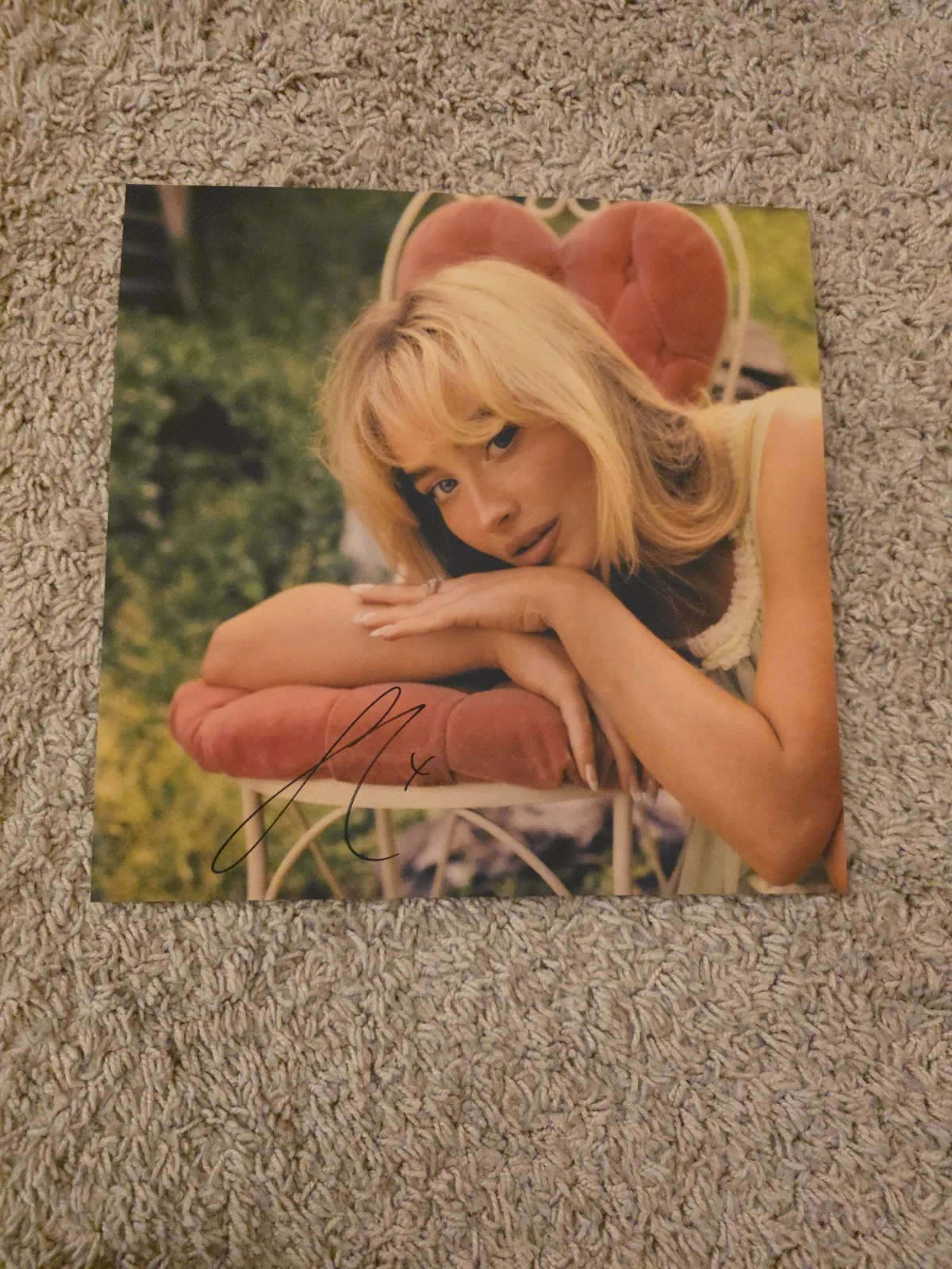 Sabrina Carpenter Signed Bundle of 5 Vinyl Inserts Fanmade REPRINTS 12x 12, изображение 4
