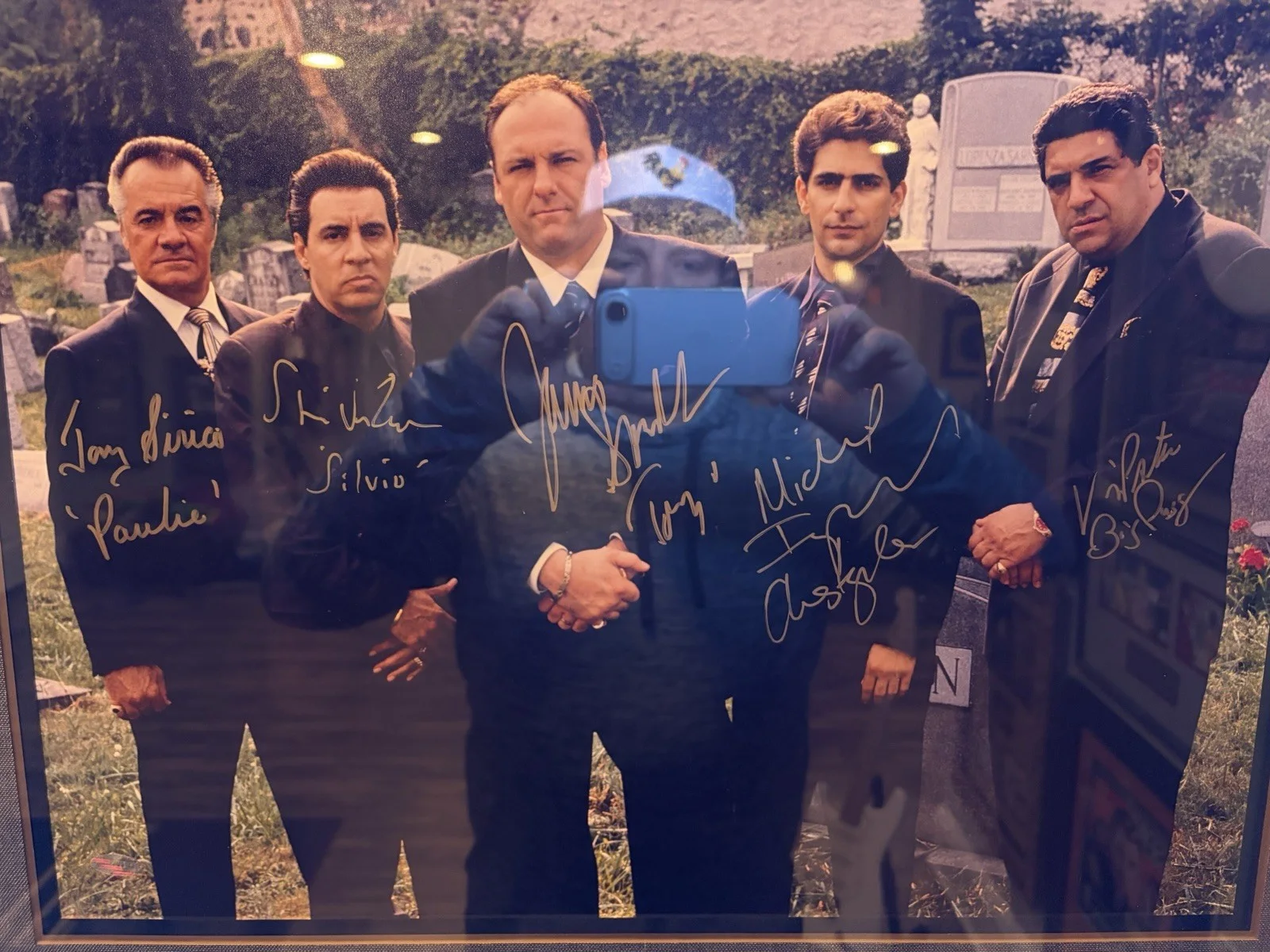 The Sopranos Cast Signed & Framed 16x20 Photo Auto & Inscriptions Steiner COA, image 2