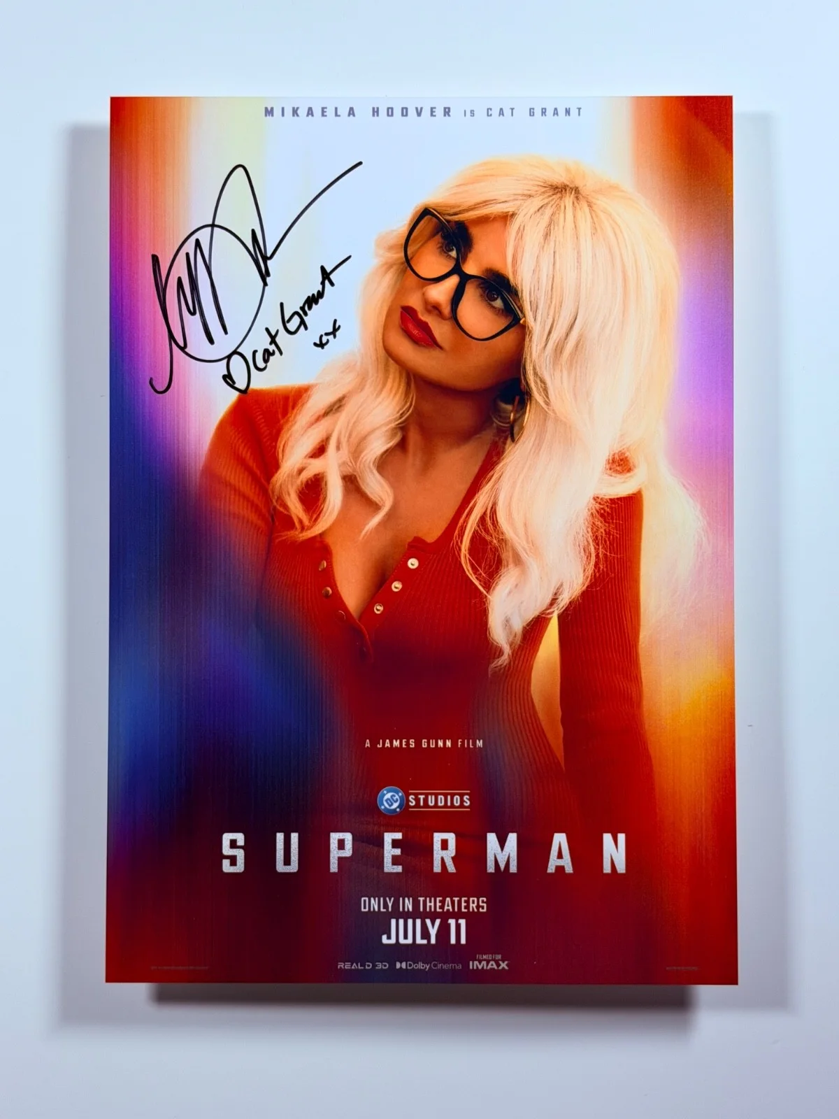 Mikaela Hoover — Mikaela Hoover Signed 8x11.5 Superman Cat Grant COA